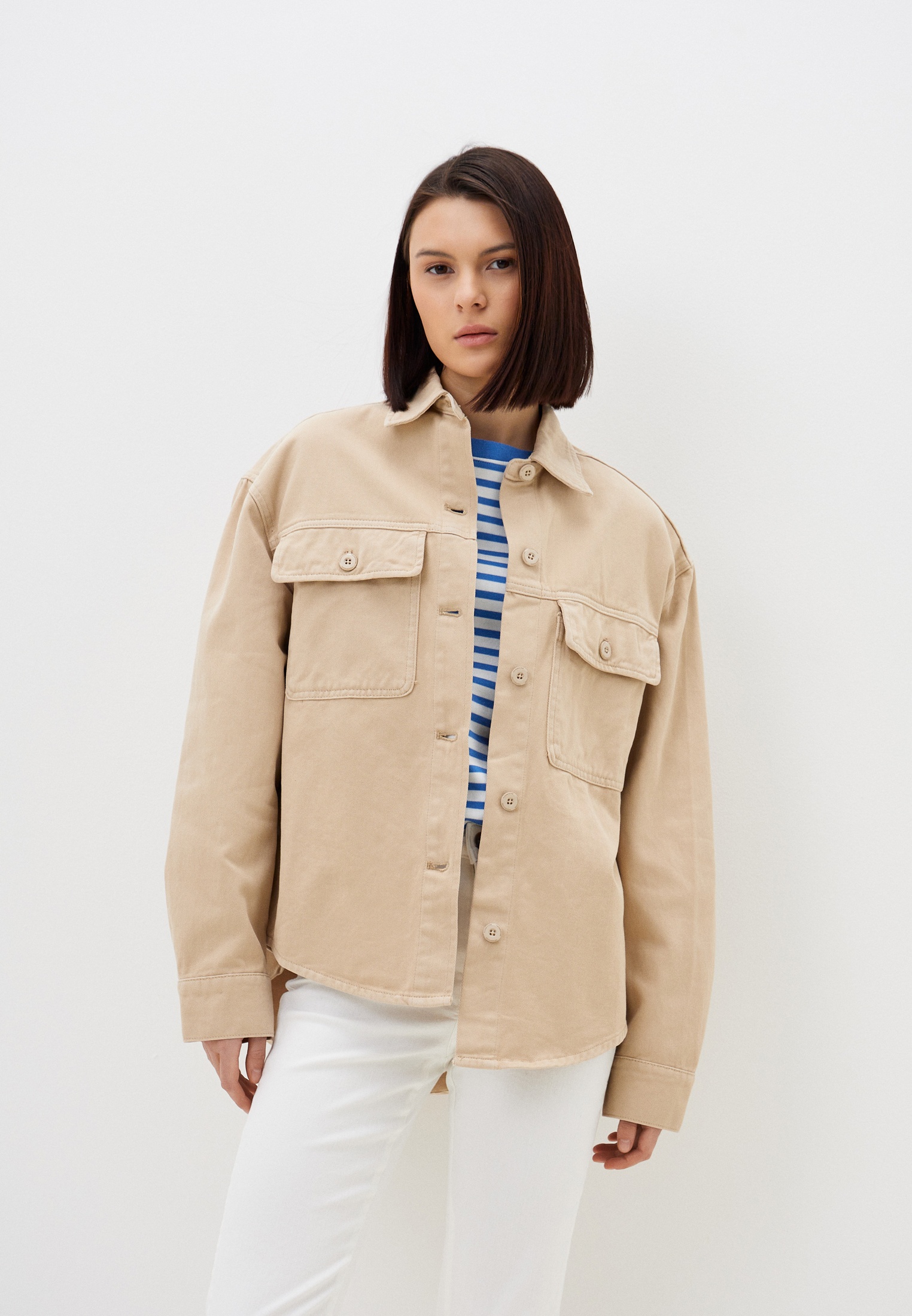 Женские джинсовые рубашки Mossmore MR2658R-BEIGE-40