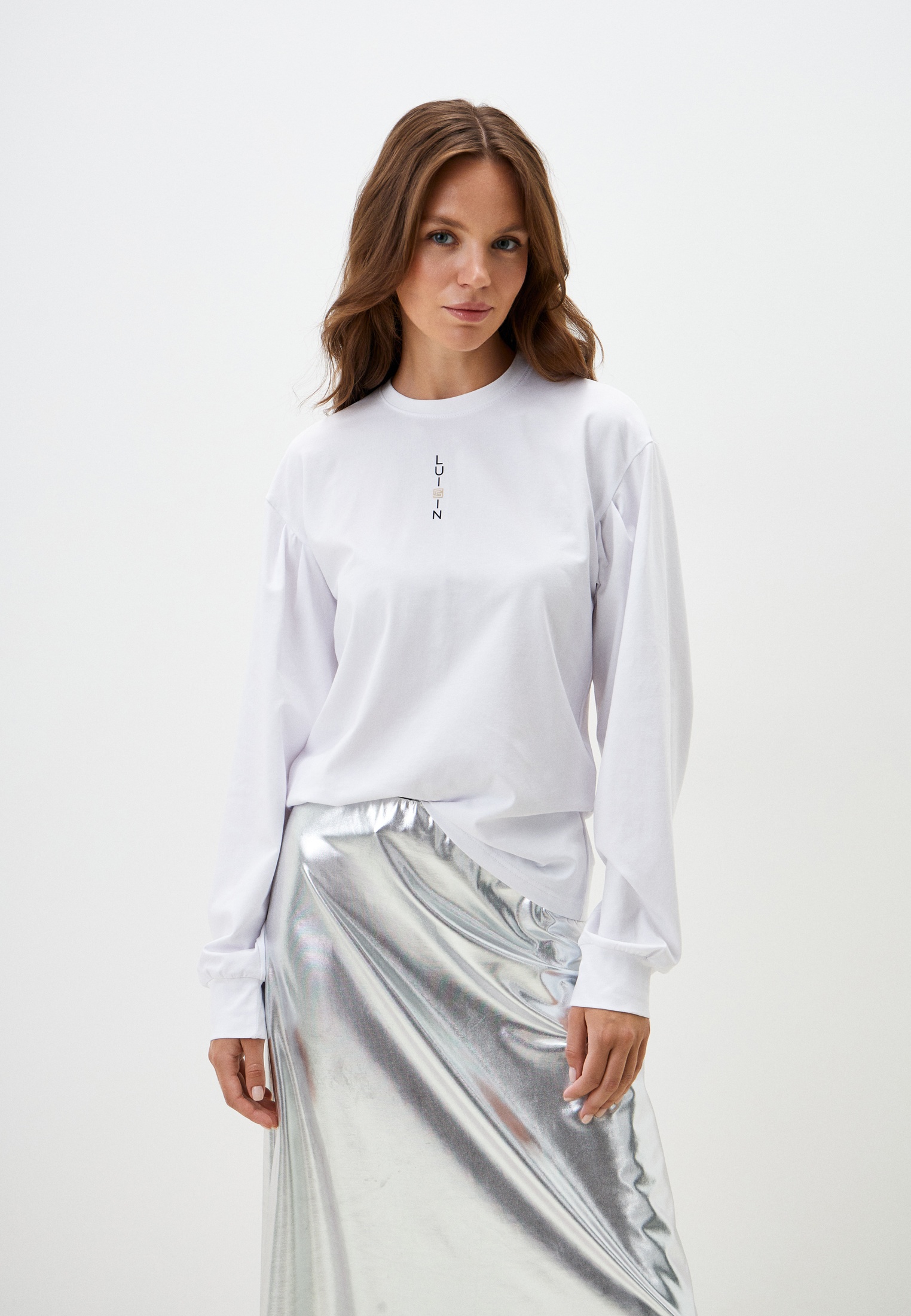 Футболка с длинным рукавом Luigin FW23_sweetshirt_white-44