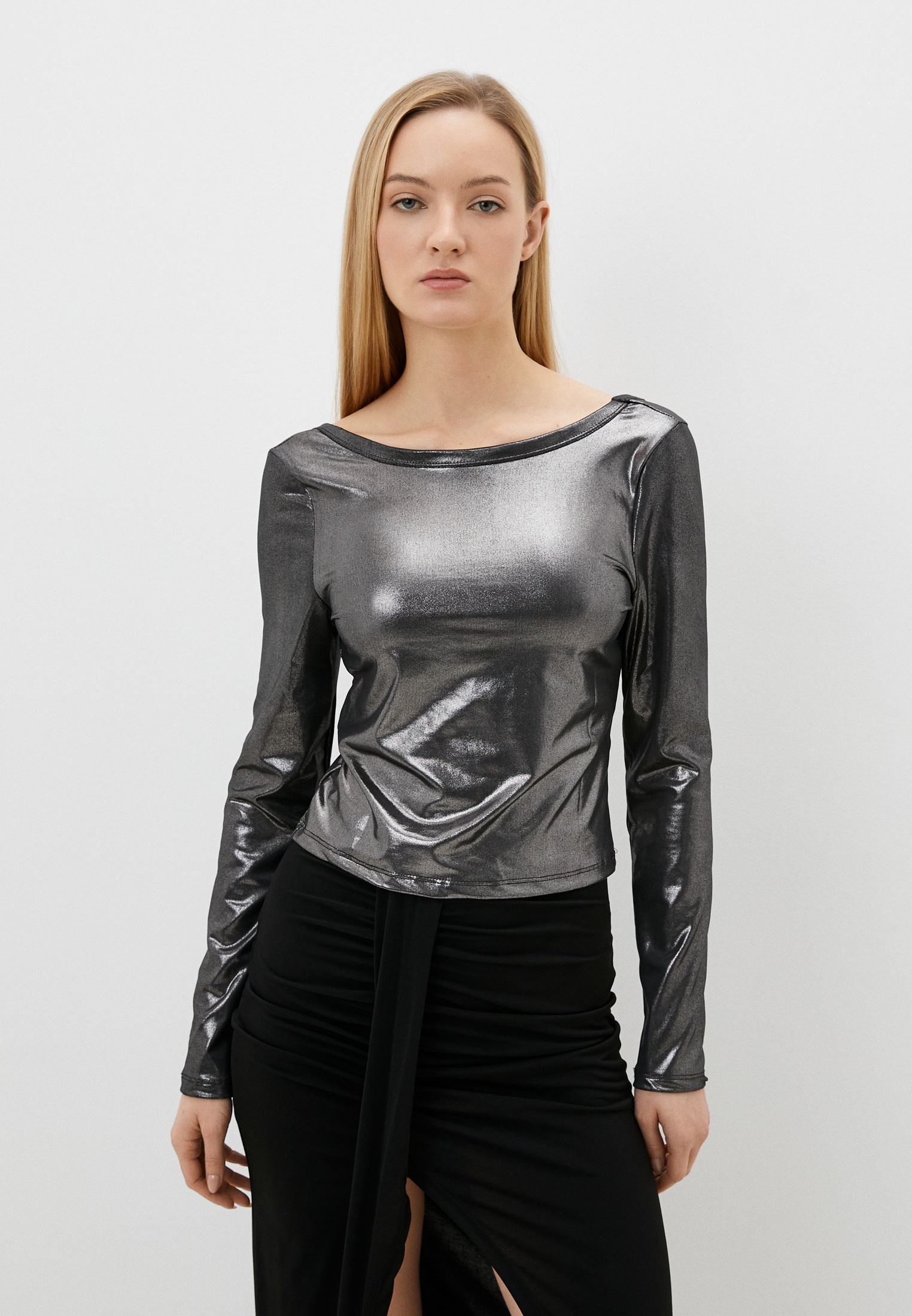 Футболка с длинным рукавом Trendyol TWOAW24BZ00437-CALCITE