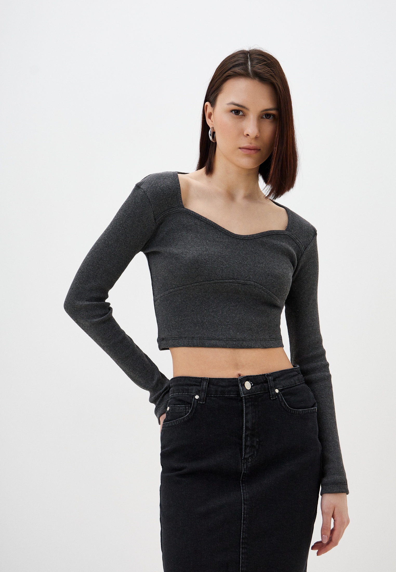 Футболка с длинным рукавом Trendyol TWOAW22BZ0530-CALCITE