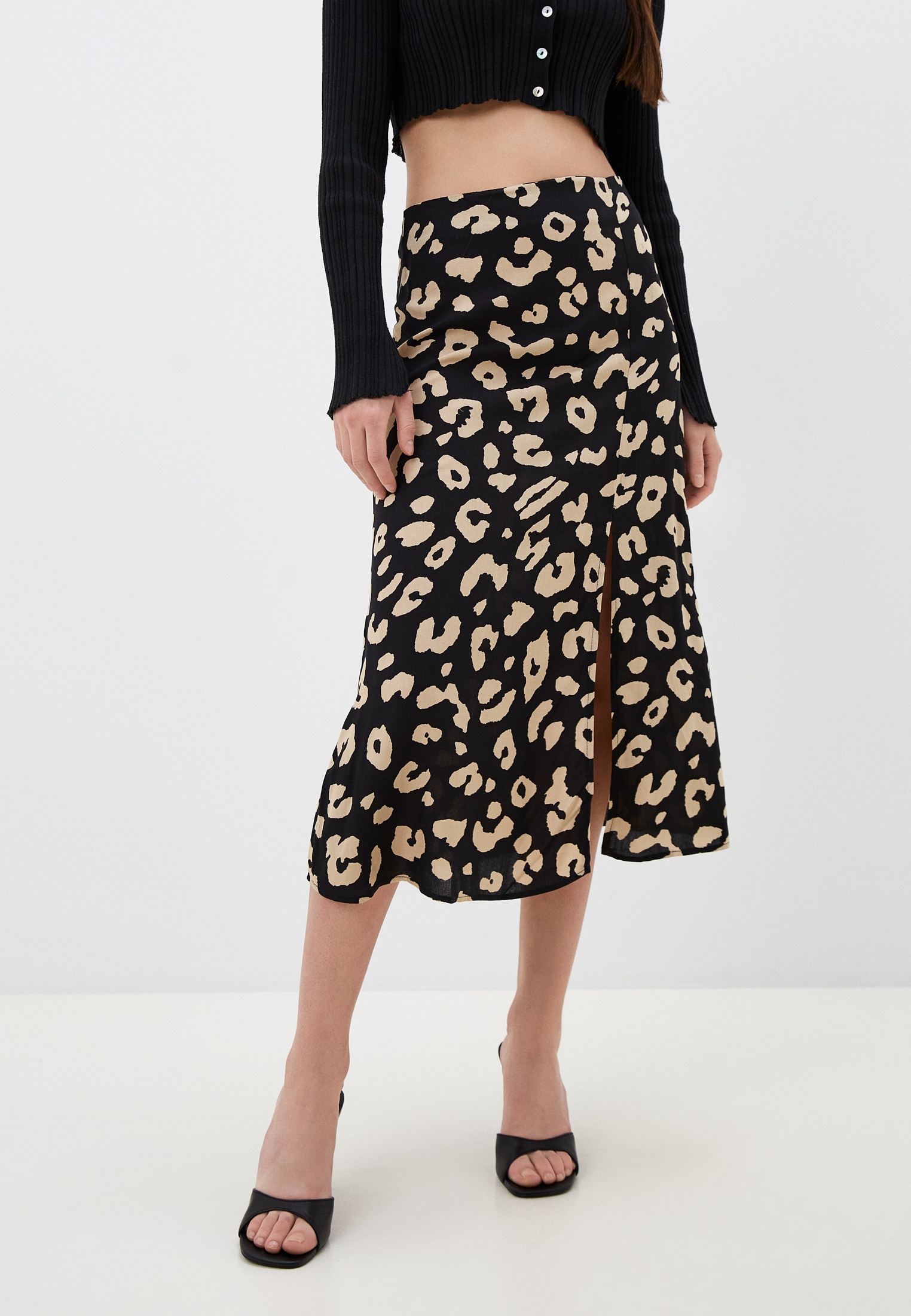 Широкая юбка Trendyol TWOAW22ET0447-BLACK