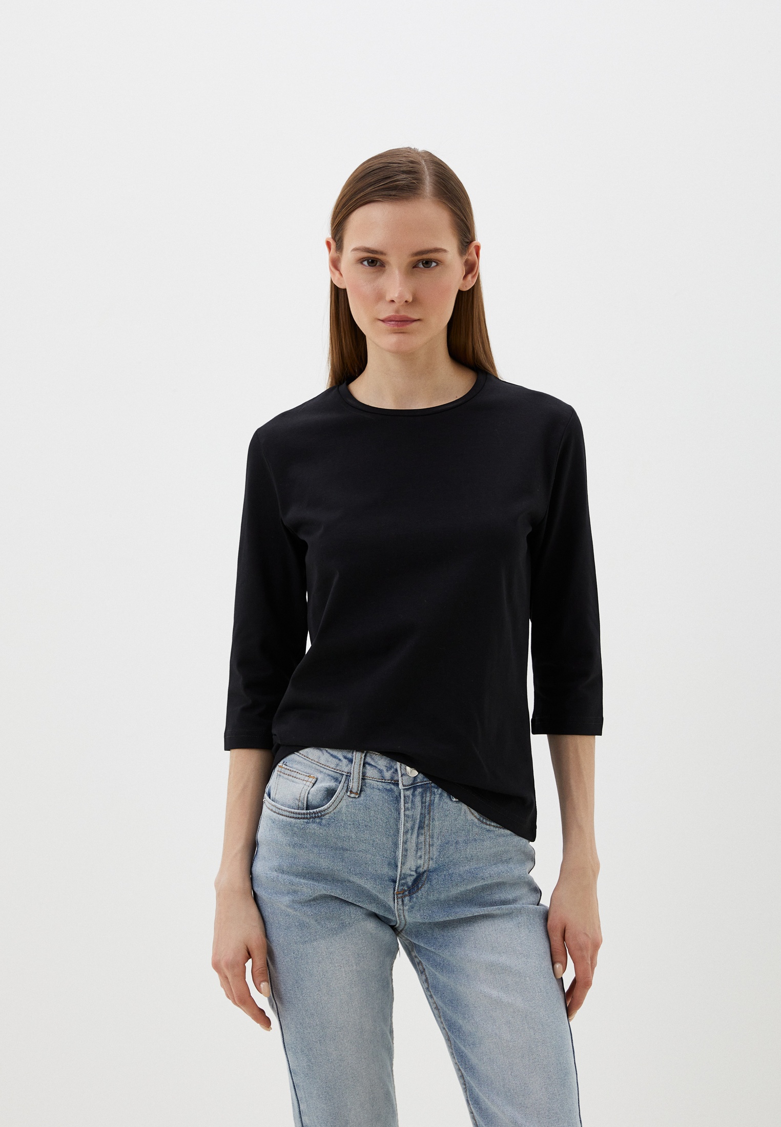 Футболка с длинным рукавом Vianfashion Лонгслив-3-4-черный