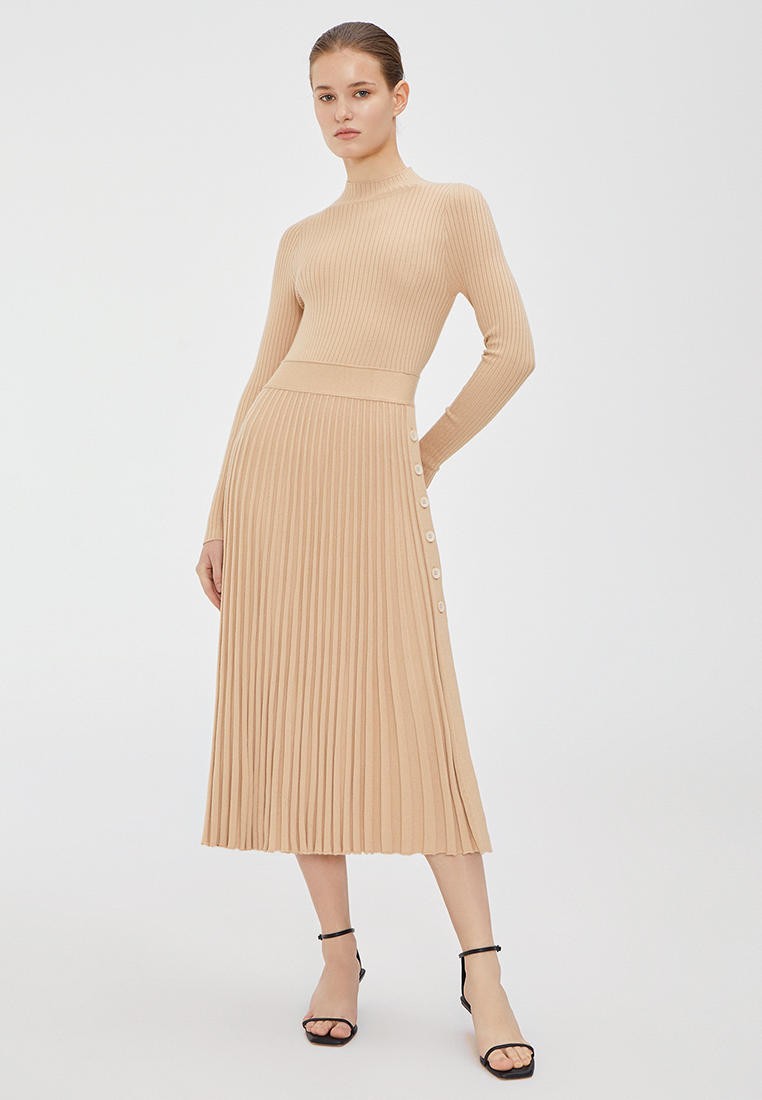 Вязаное платье To Be Blossom 101306-Beige-L