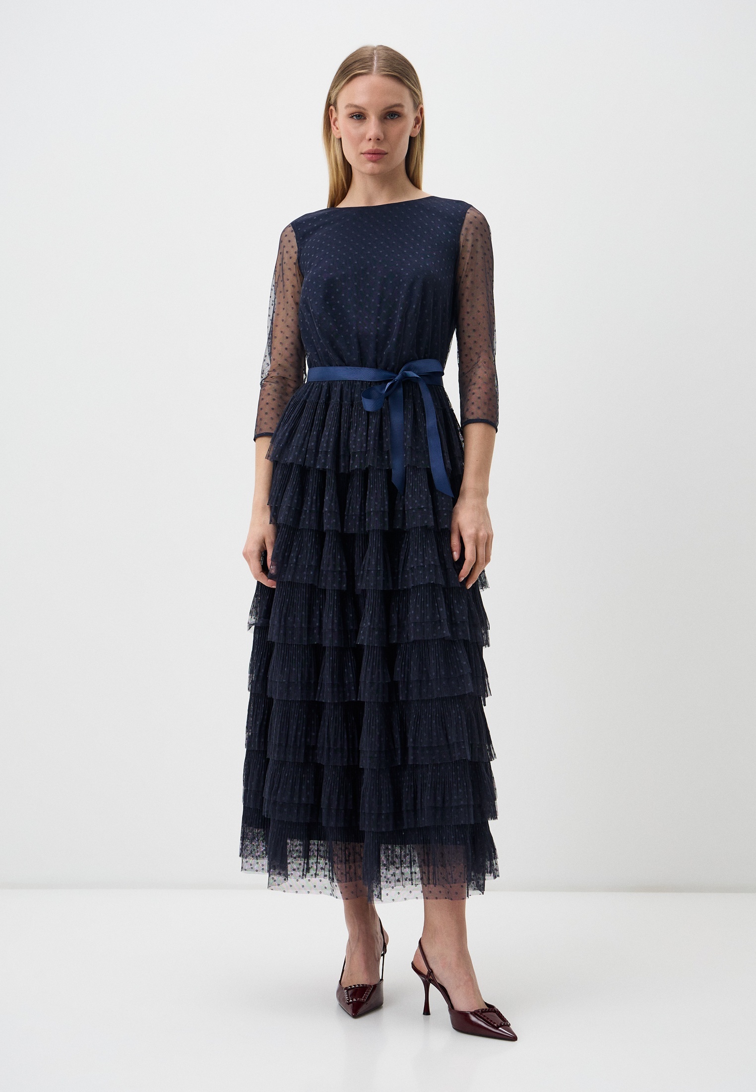 Вечернее / коктейльное платье VERA MONI 01-8171-2_синий_36