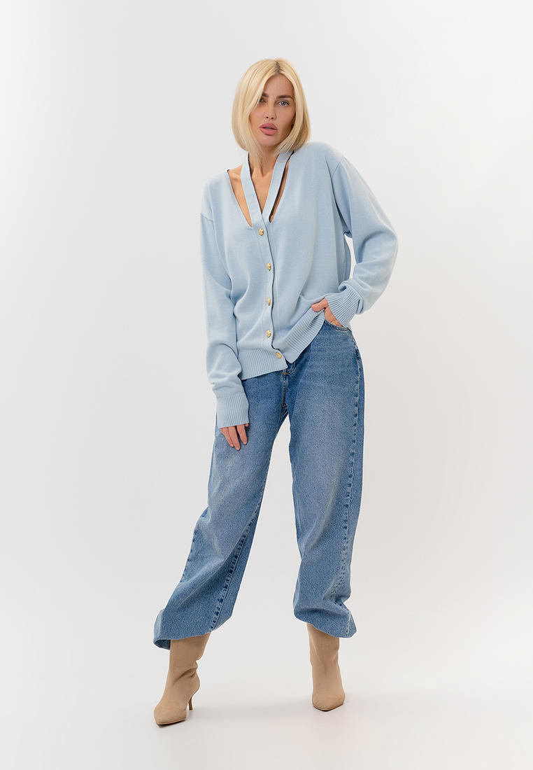 Кардиган Ptaxx ВязКардиганПетляГолубML