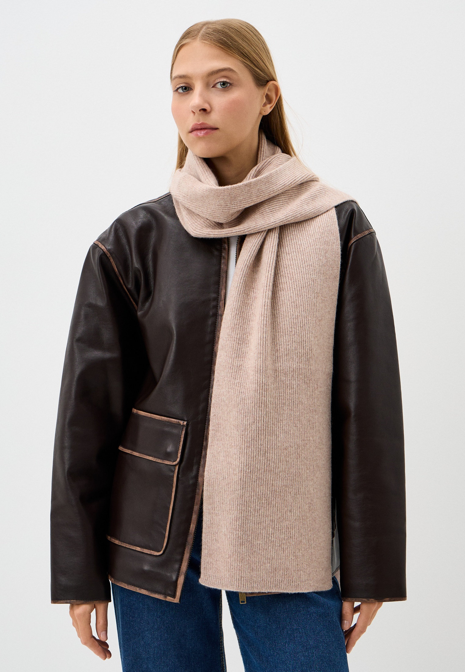 Шарф Lusio LWWS-182003-светло-бежевый