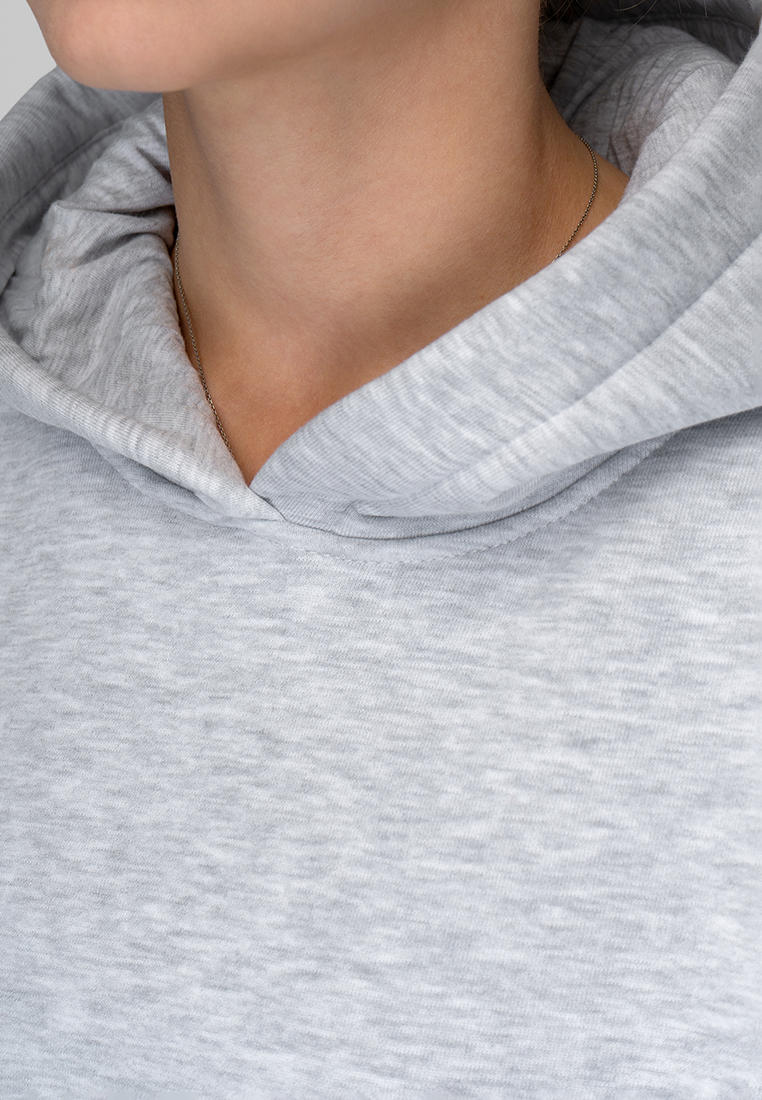 Женские худи HappyFox HF77126св.серыймеланж