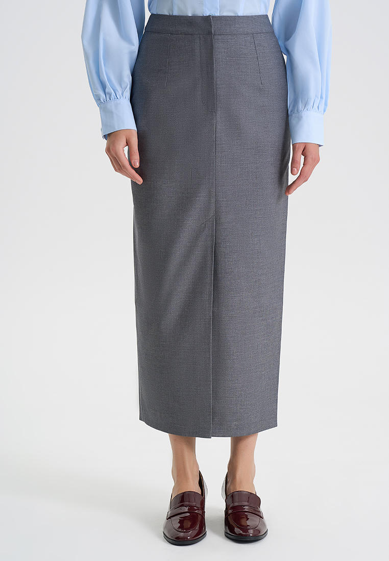 Прямая юбка To Be Blossom 051386-Gray-L