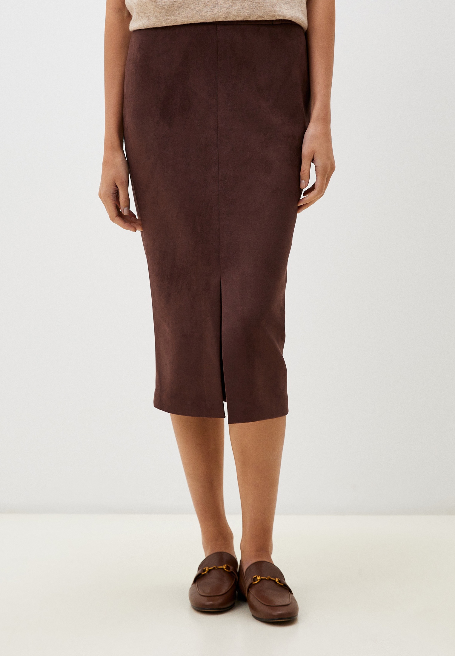 Юбка Mex-Style ЮБК/305/ (44, замша/коричневый)