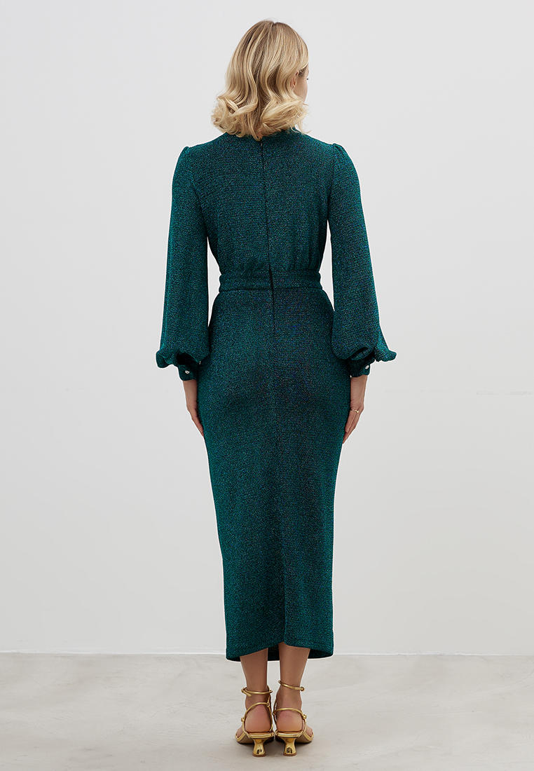 Вечернее / коктейльное платье Золотой Песок 00594-изумруд-40