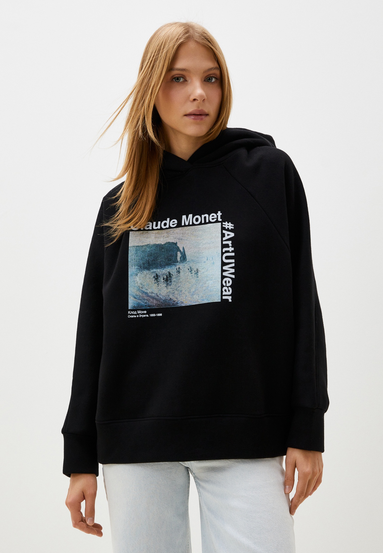 Женские худи MARK FORMELLE 122745/24-31972П-7П/черный печать5