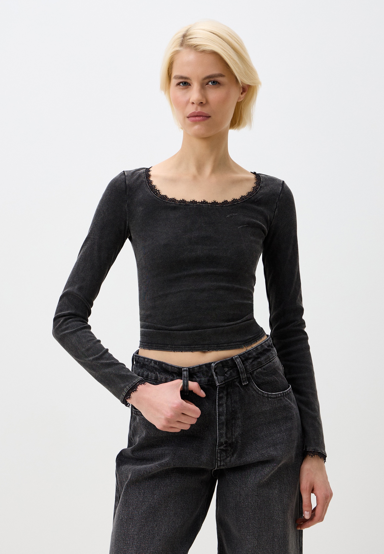 Футболка с длинным рукавом Lookonline ЦБ-00012541Черный