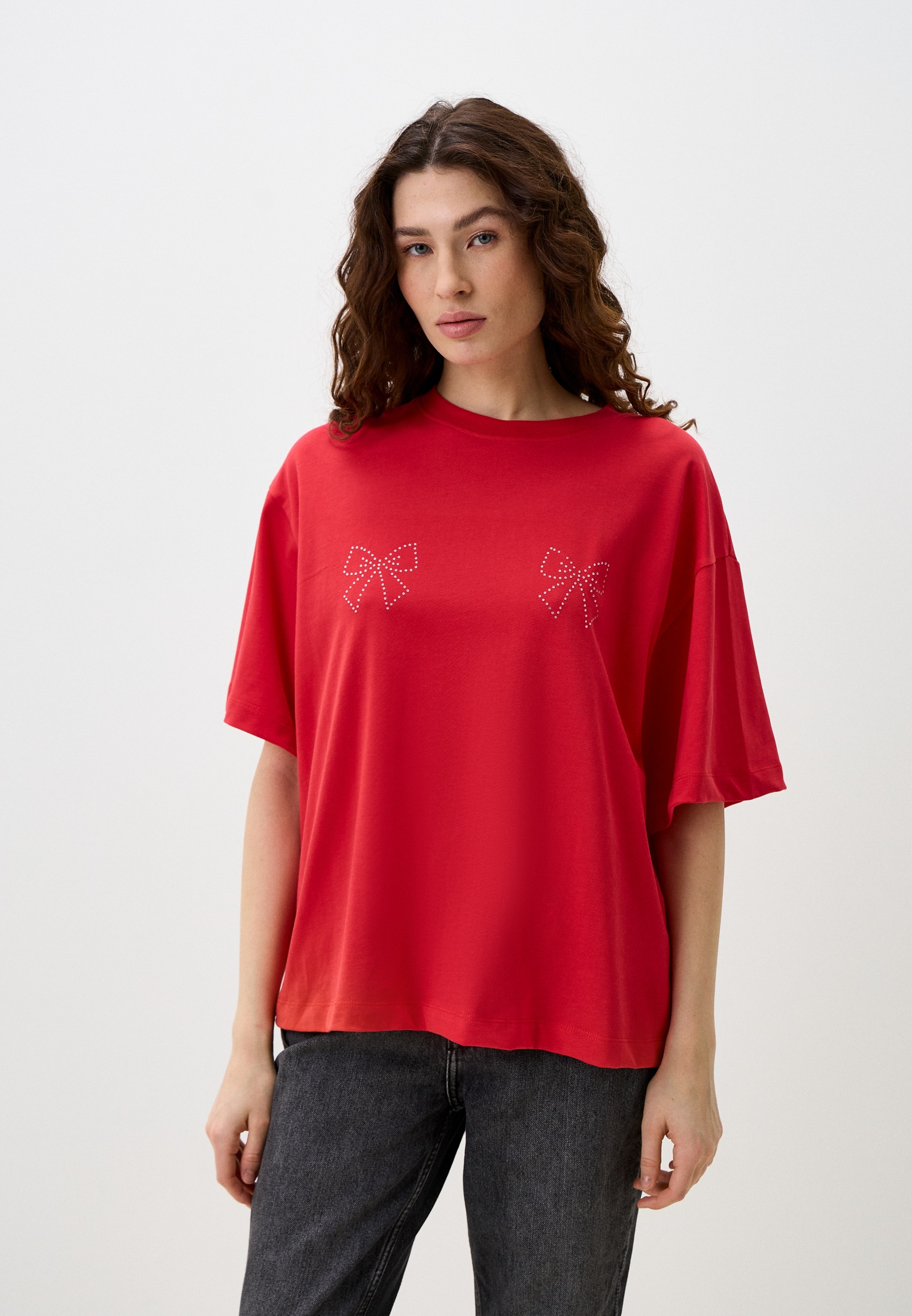 Футболка с коротким рукавом MARK FORMELLE 112961/24-30635П-0-3/красный печать