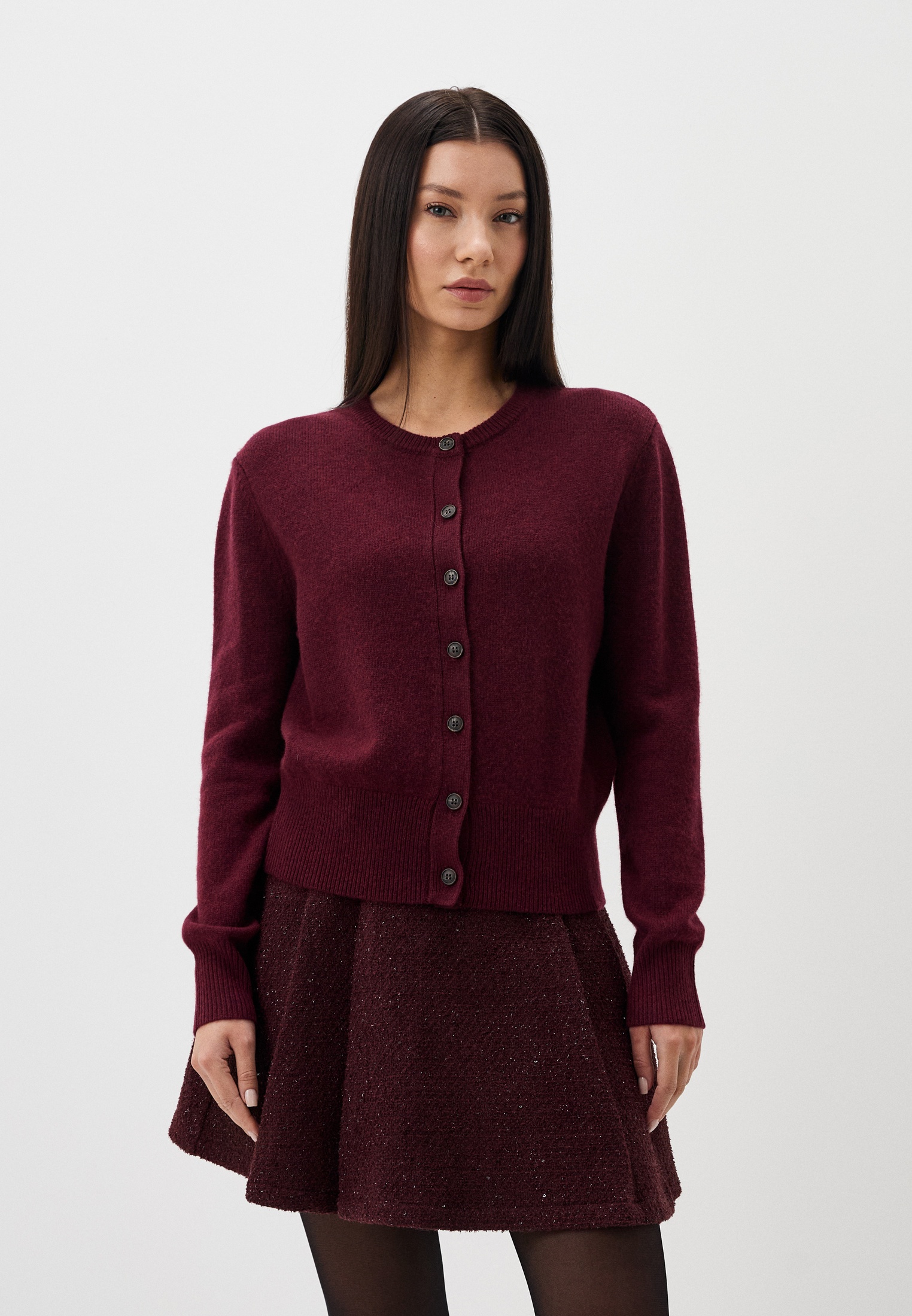 Кардиган Kapsula 1-09-1327-бордовый-S