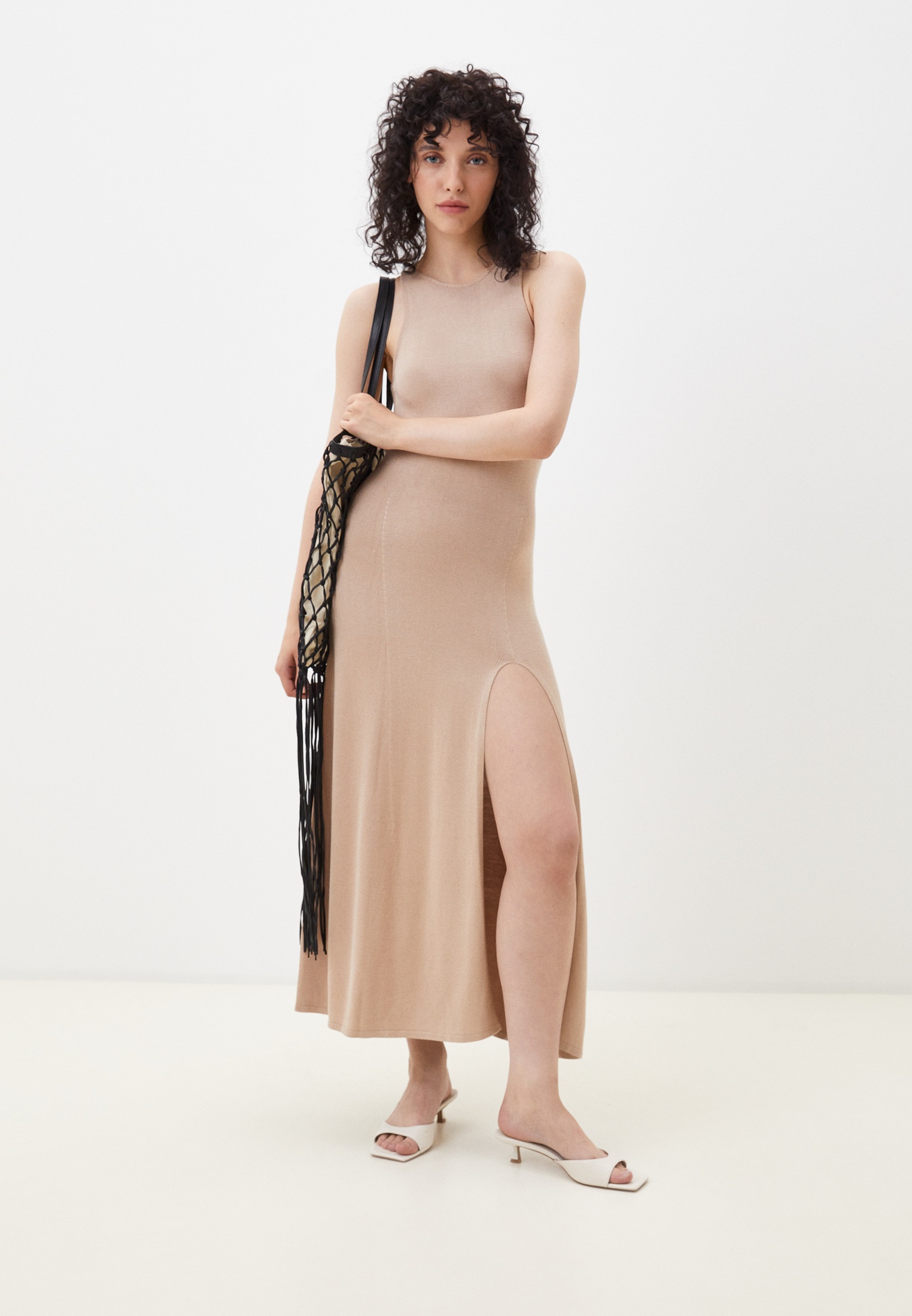 Вязаное платье Matu МТ-22-ПМЕ/Бежевый/XS