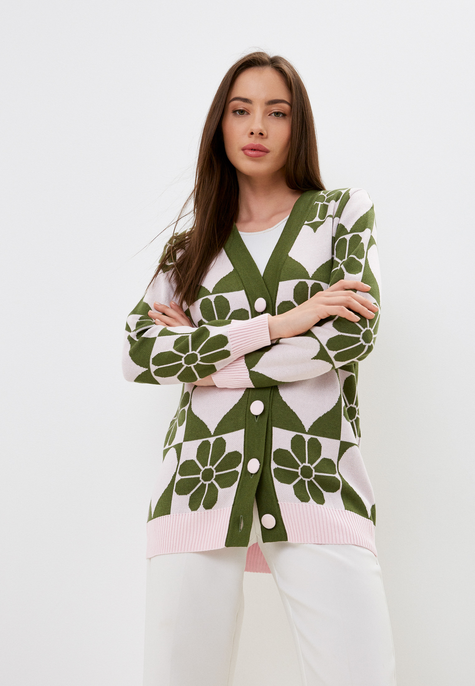 Кардиган Vivawool 307182-зеленый