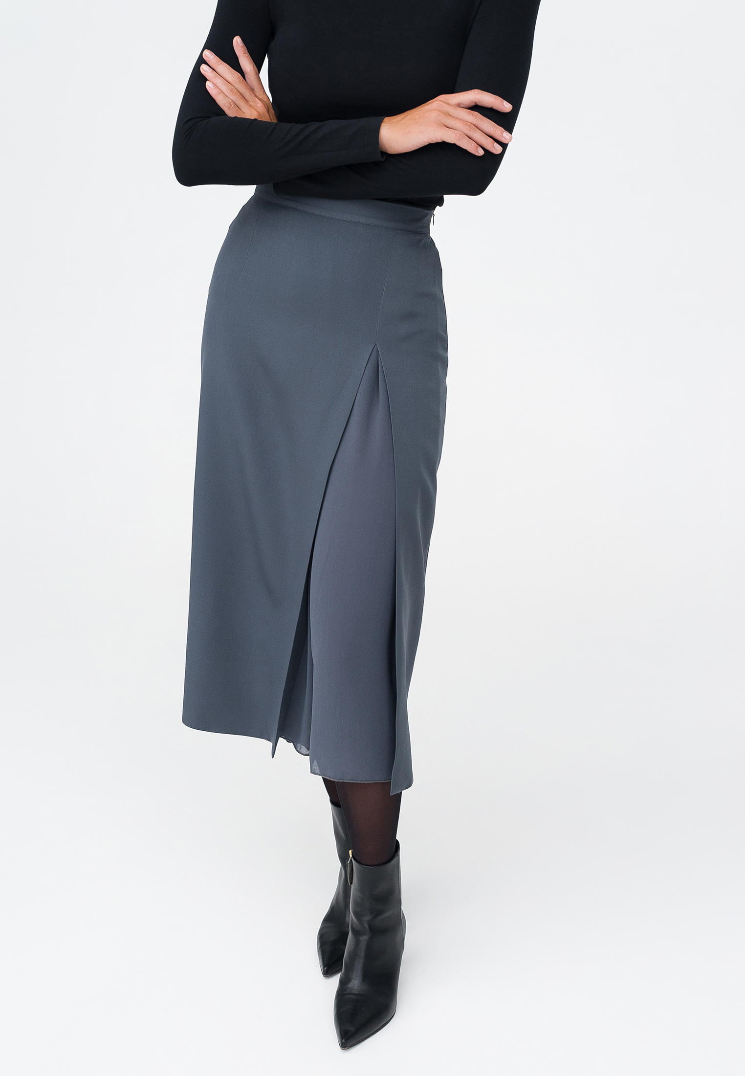 Прямая юбка Smith's brand WSc_серый_S