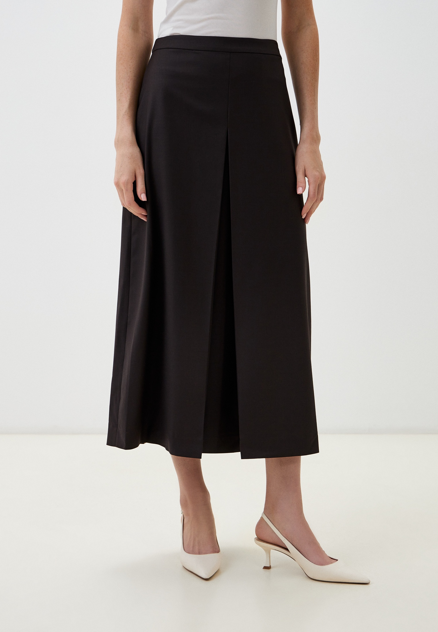 Широкая юбка Lusio LSTR-032051-Темно-Коричневый