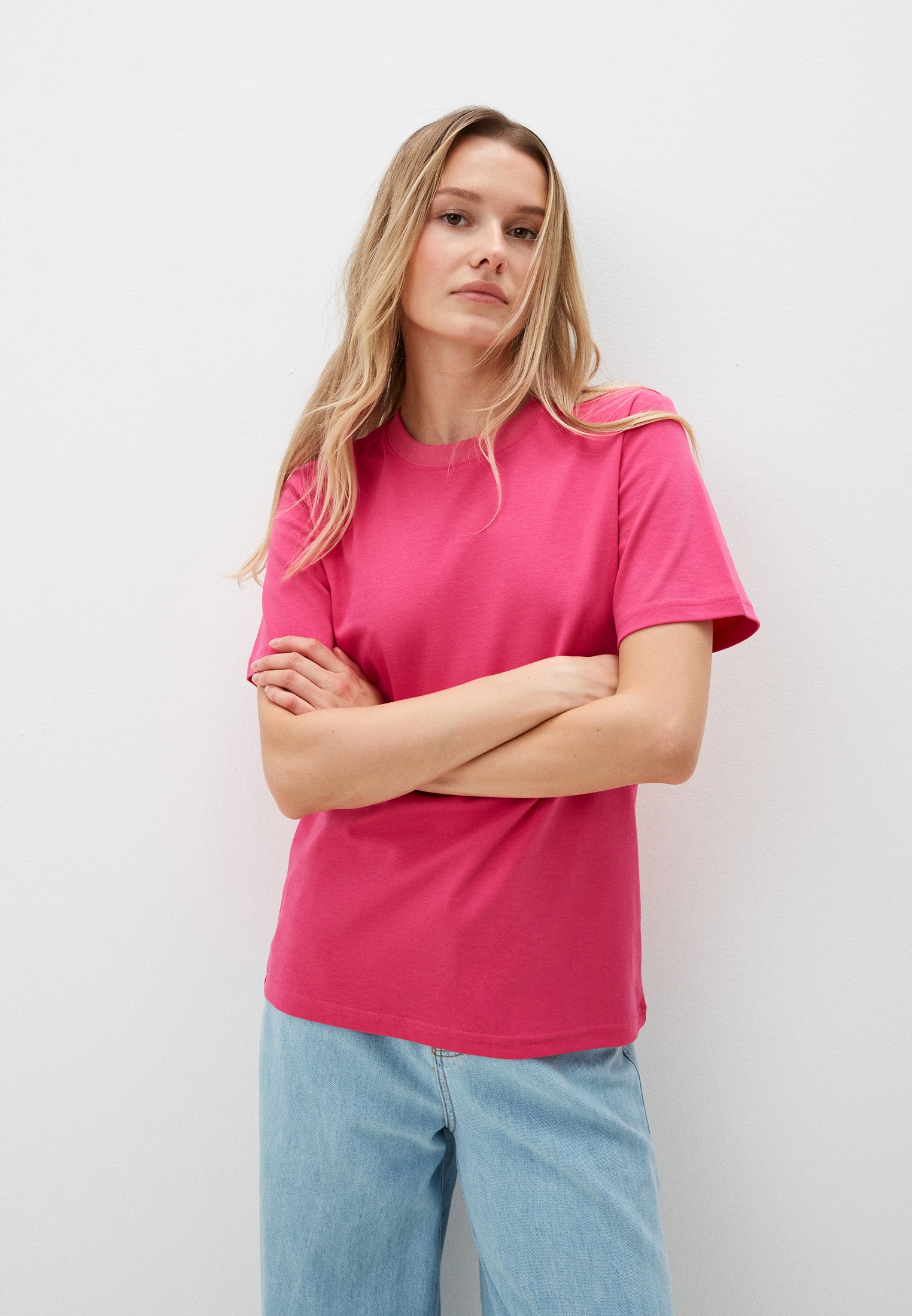 Футболка с коротким рукавом Emka B3022/fuksija-L