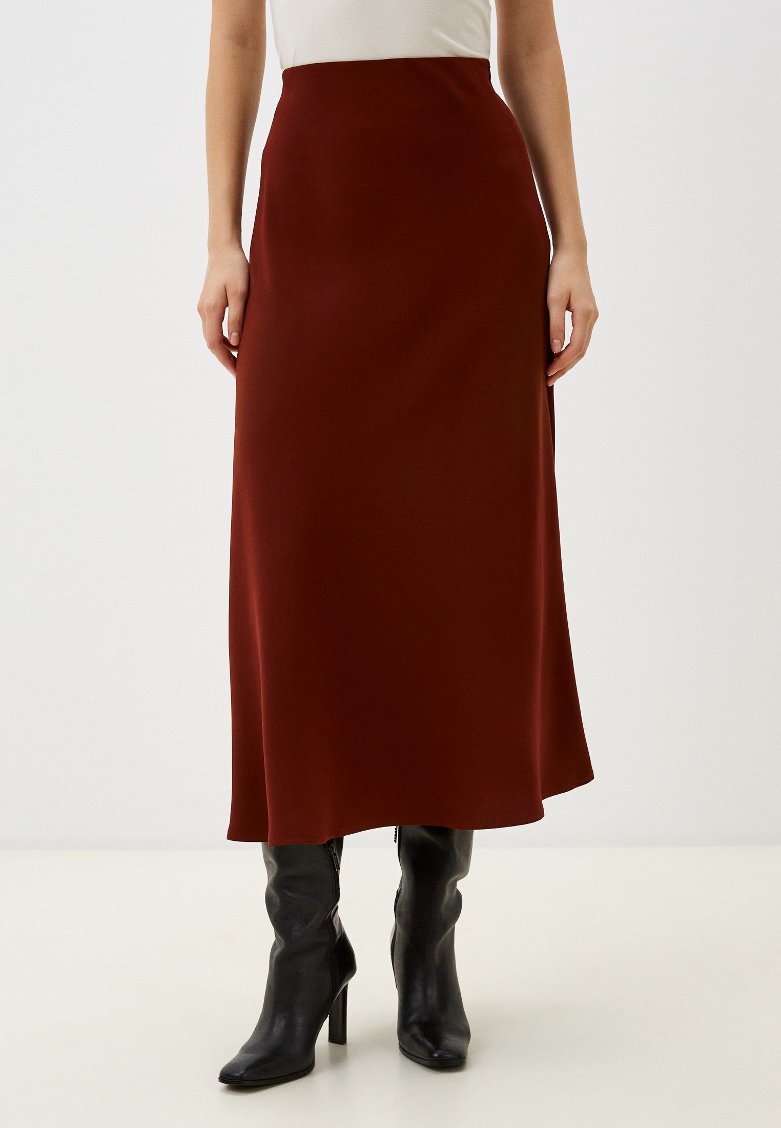 Широкая юбка Lusio LWWS-032025-терракотовый