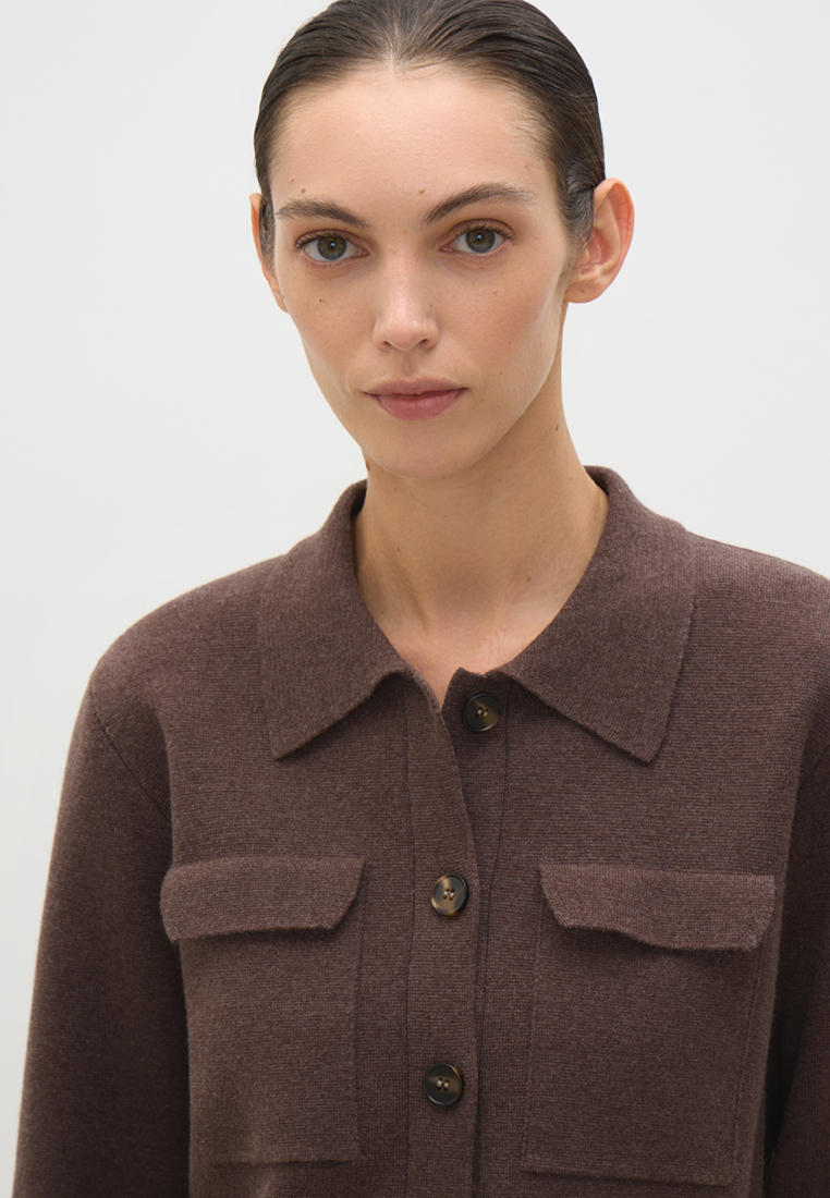 Кардиган Conso KCL 240663 - темно-коричневый - 40