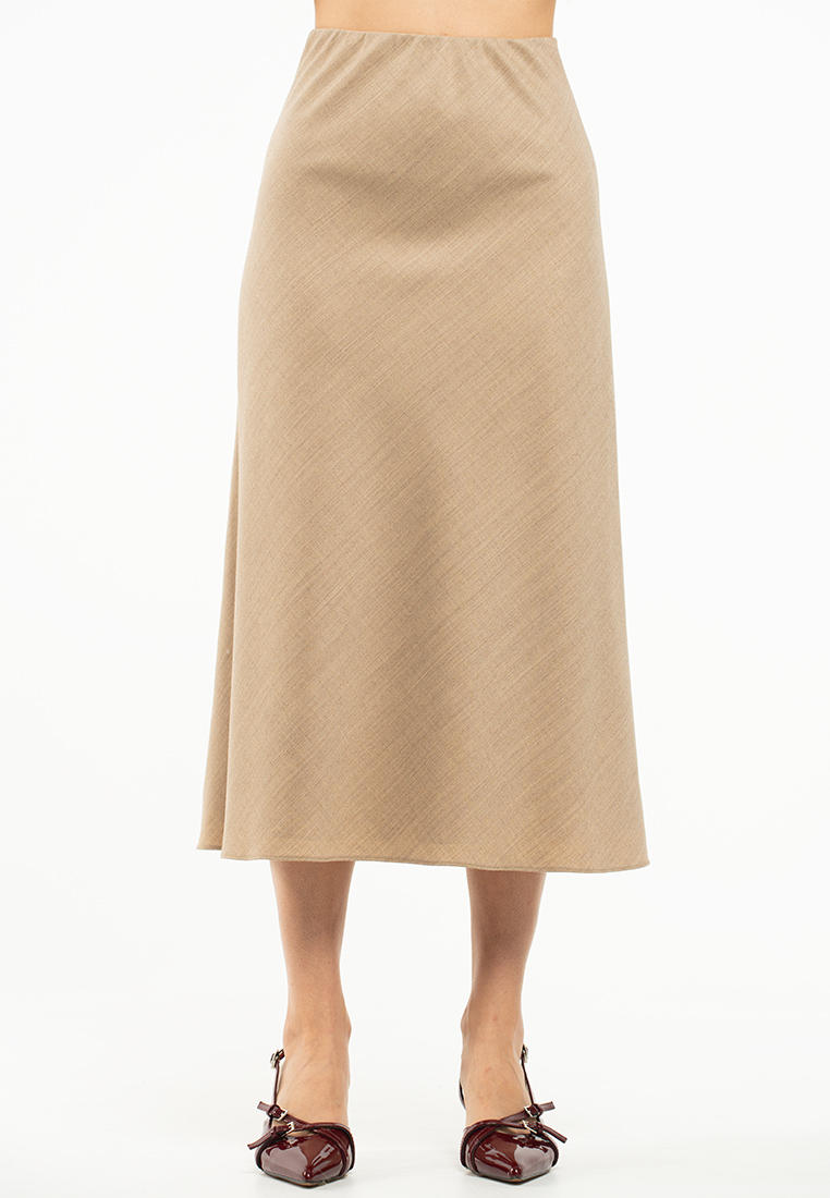 Широкая юбка Lelei Studio skirtwool_беж-42