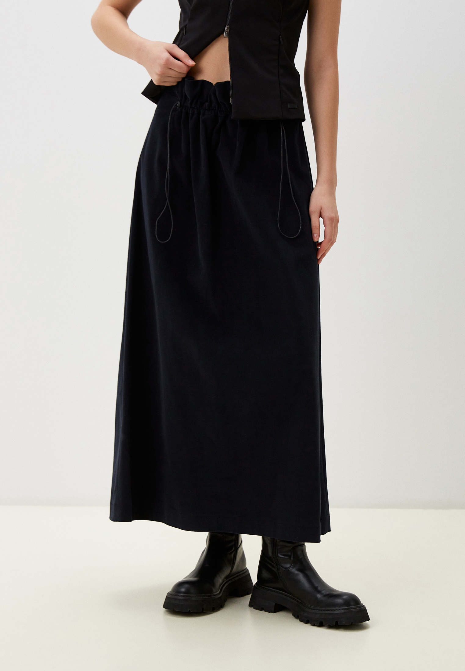 Широкая юбка Voluminous Internship-ТёмноСиний-L