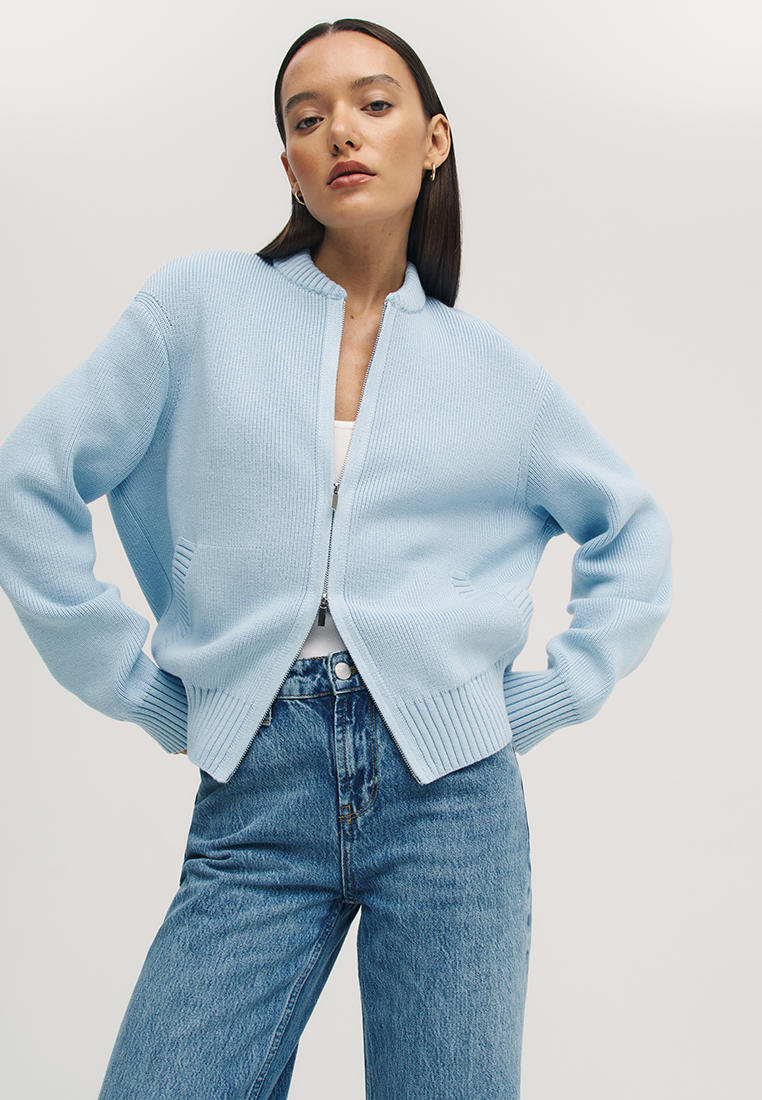 Кардиган 99Colorspace Честер_джемпер(бомбер)/св.голубой