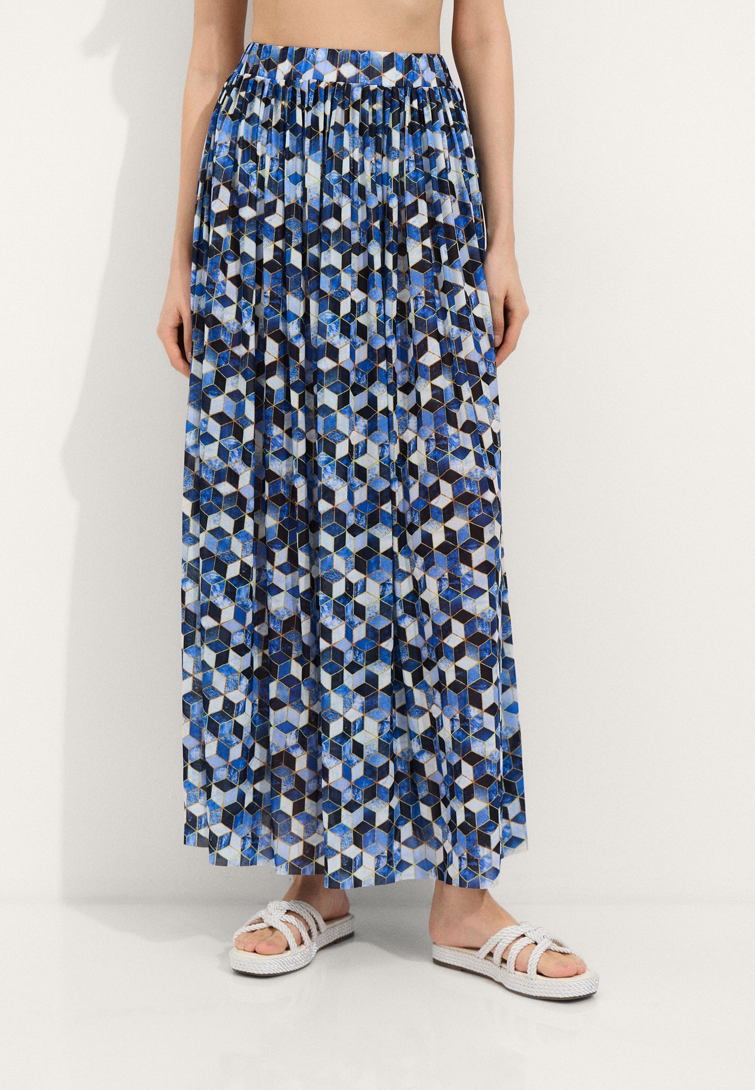 Женские парео Marmelad ЮБ001_Геометрия синяя