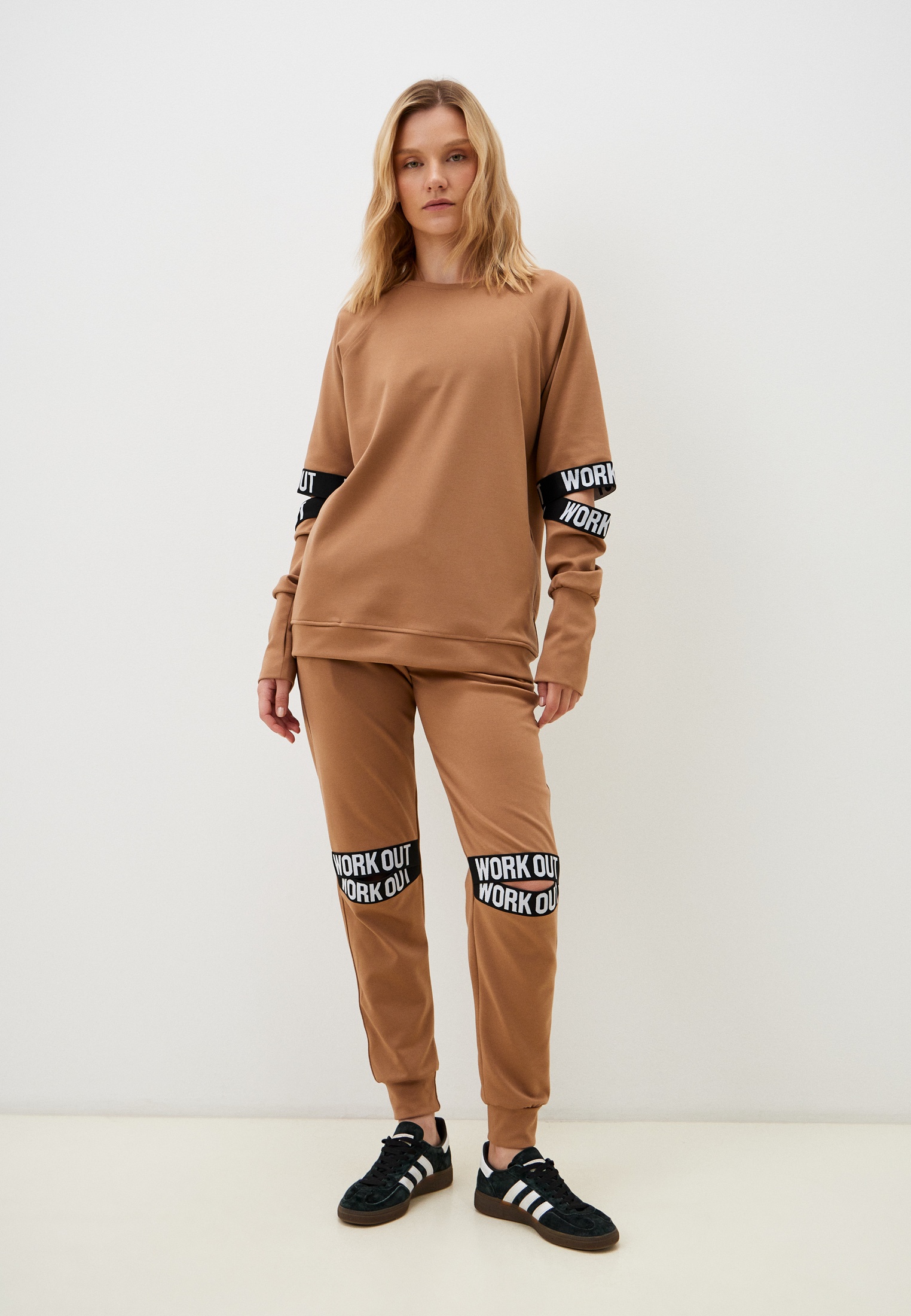 Спортивный костюм Malaeva SD225001-70L-M/JUNE-кофейный/S/M