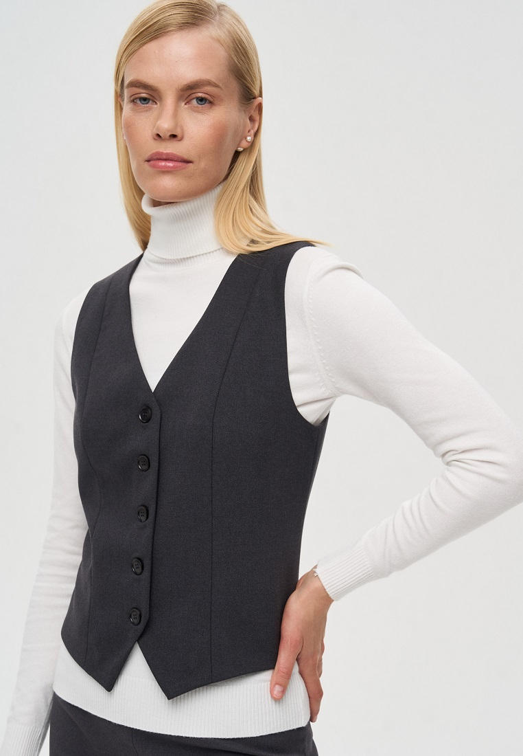 Жилет Ja&Vi ЖОН84КО24/сер/40