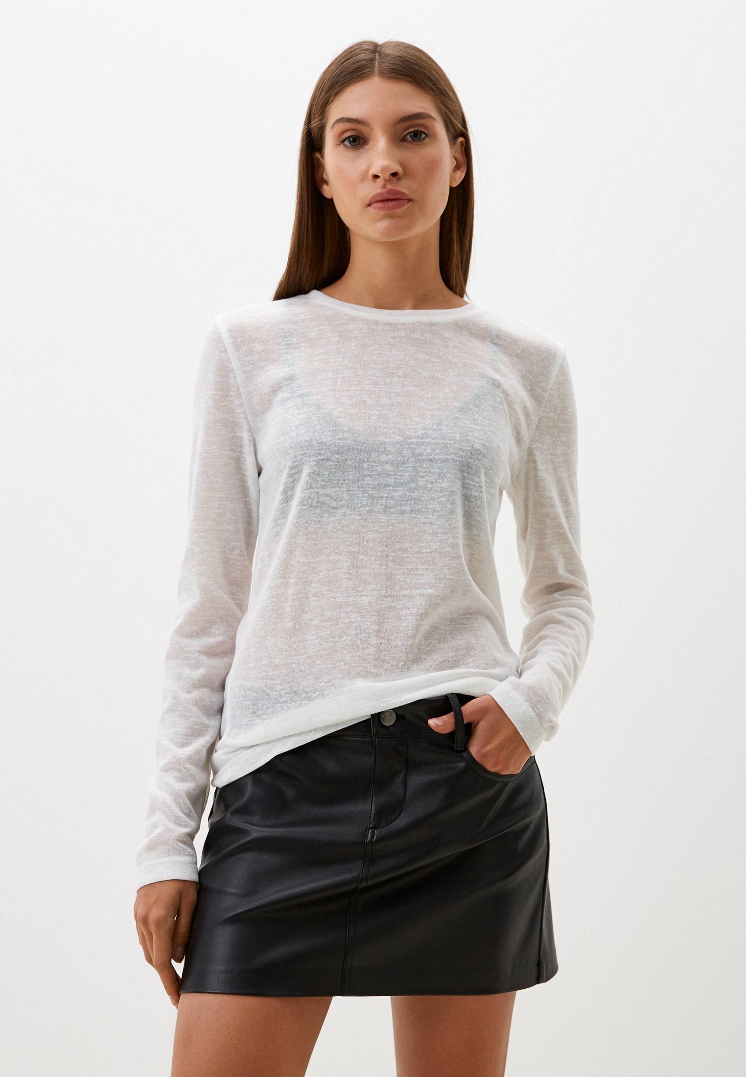 Футболка с длинным рукавом Soloha.soloha LongBasic/молочный