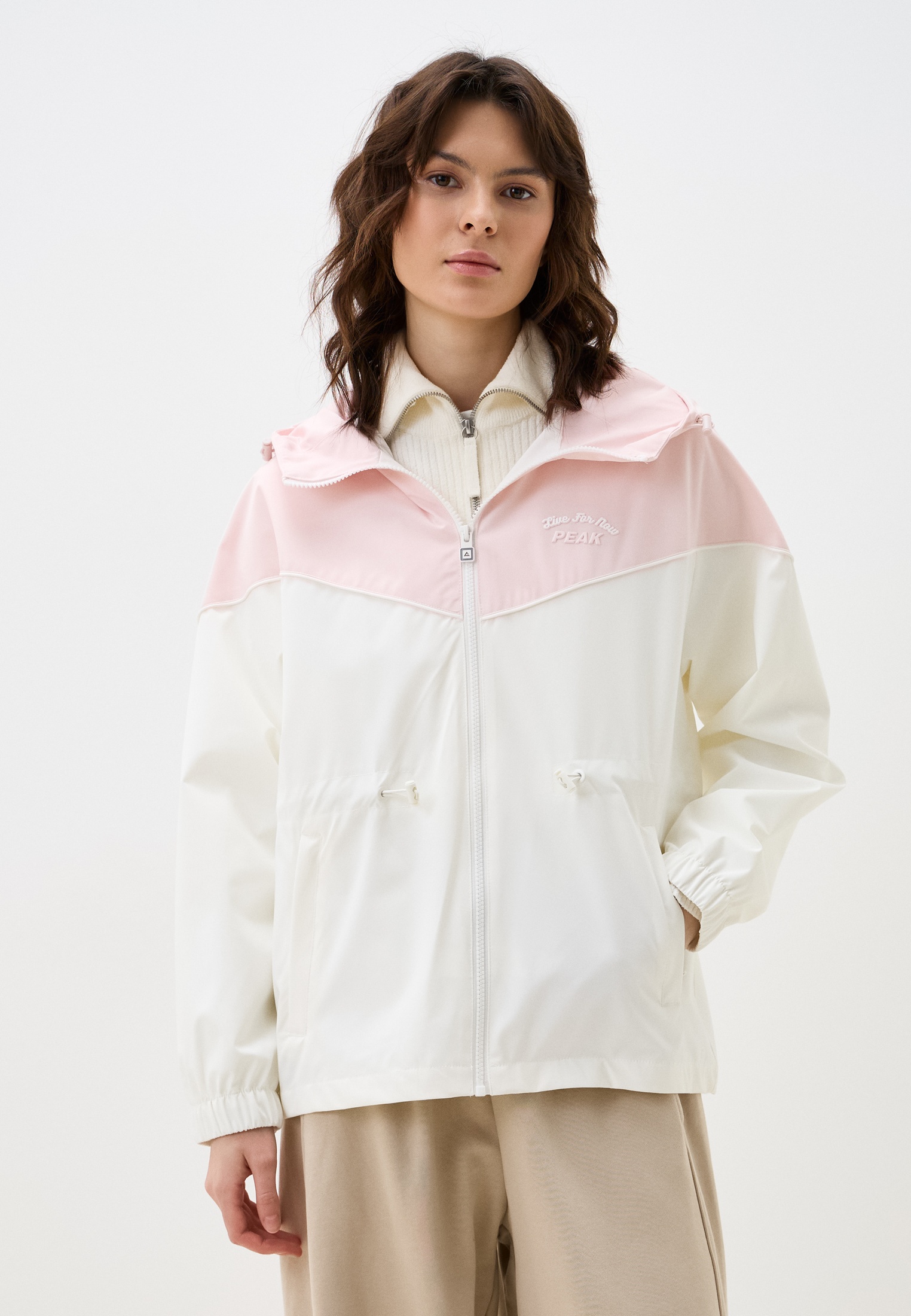 Женская верхняя одежда Peak FW2251232-WHITE/PINK