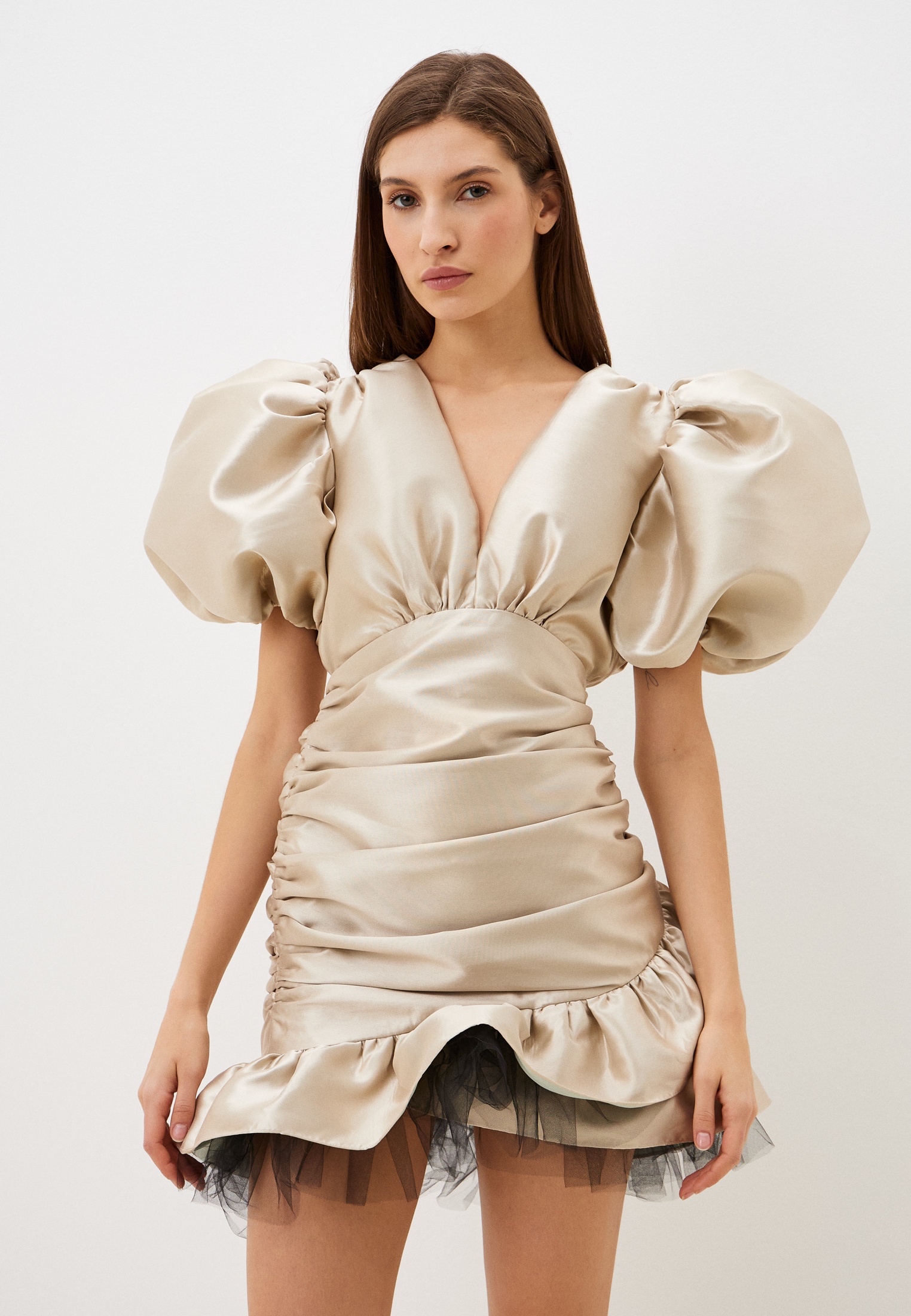 Вечернее / коктейльное платье Ruxara 0147442-Бежевый