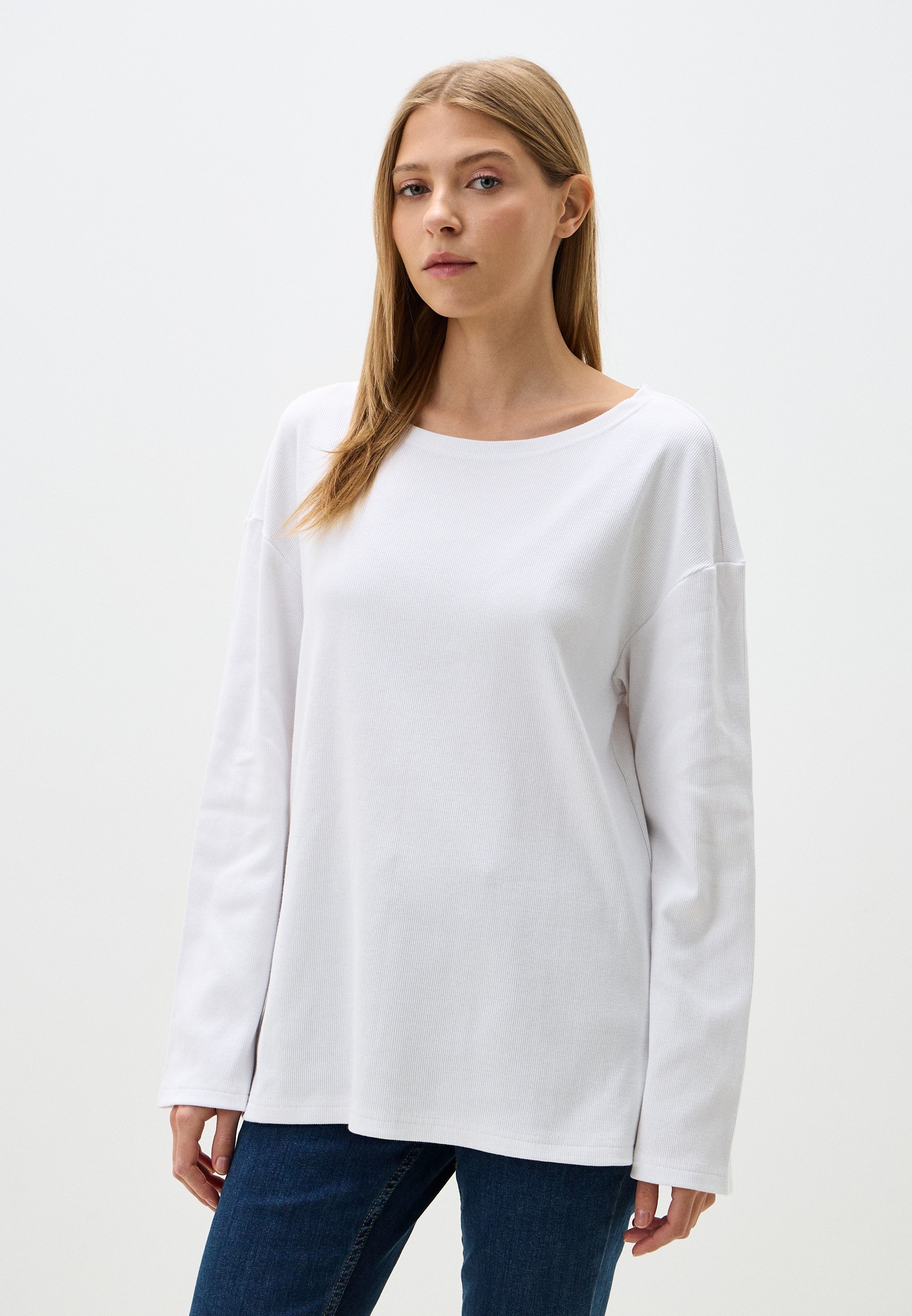 Футболка с длинным рукавом Muslin Clouds LST25/Wh-S/L