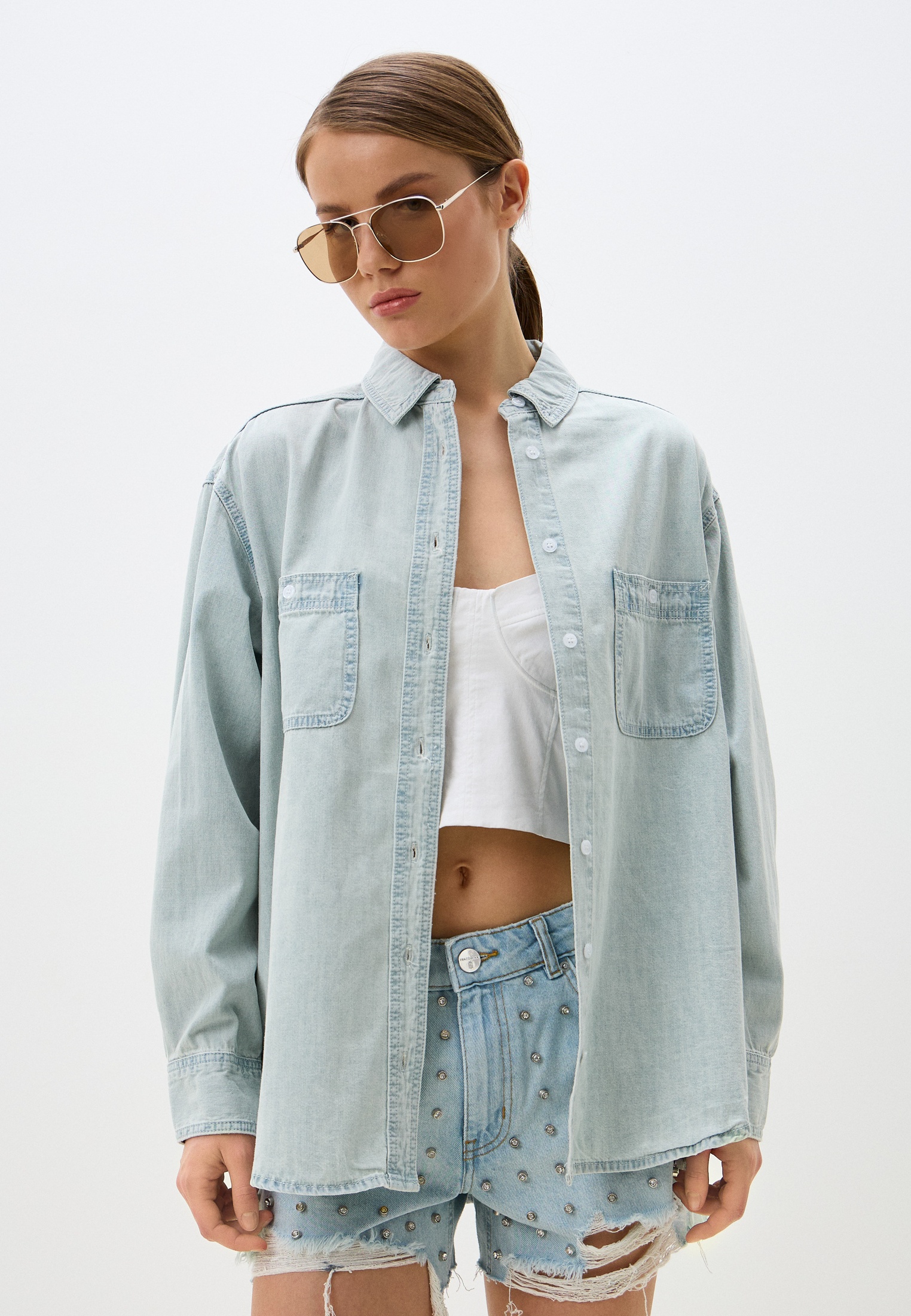 Женские джинсовые рубашки Bochetti Рубашка джинсовая Bochetti