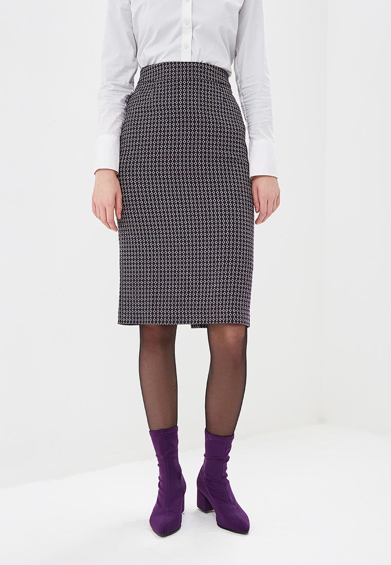 Прямая юбка shovsvaro 008ст/сине-розовые ромбы0