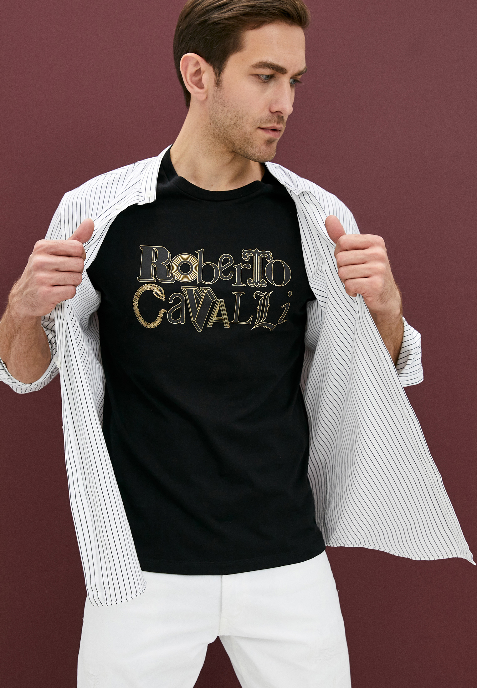 Мужская футболка Roberto Cavalli (Роберто Кавалли) LNT604: изображение 2