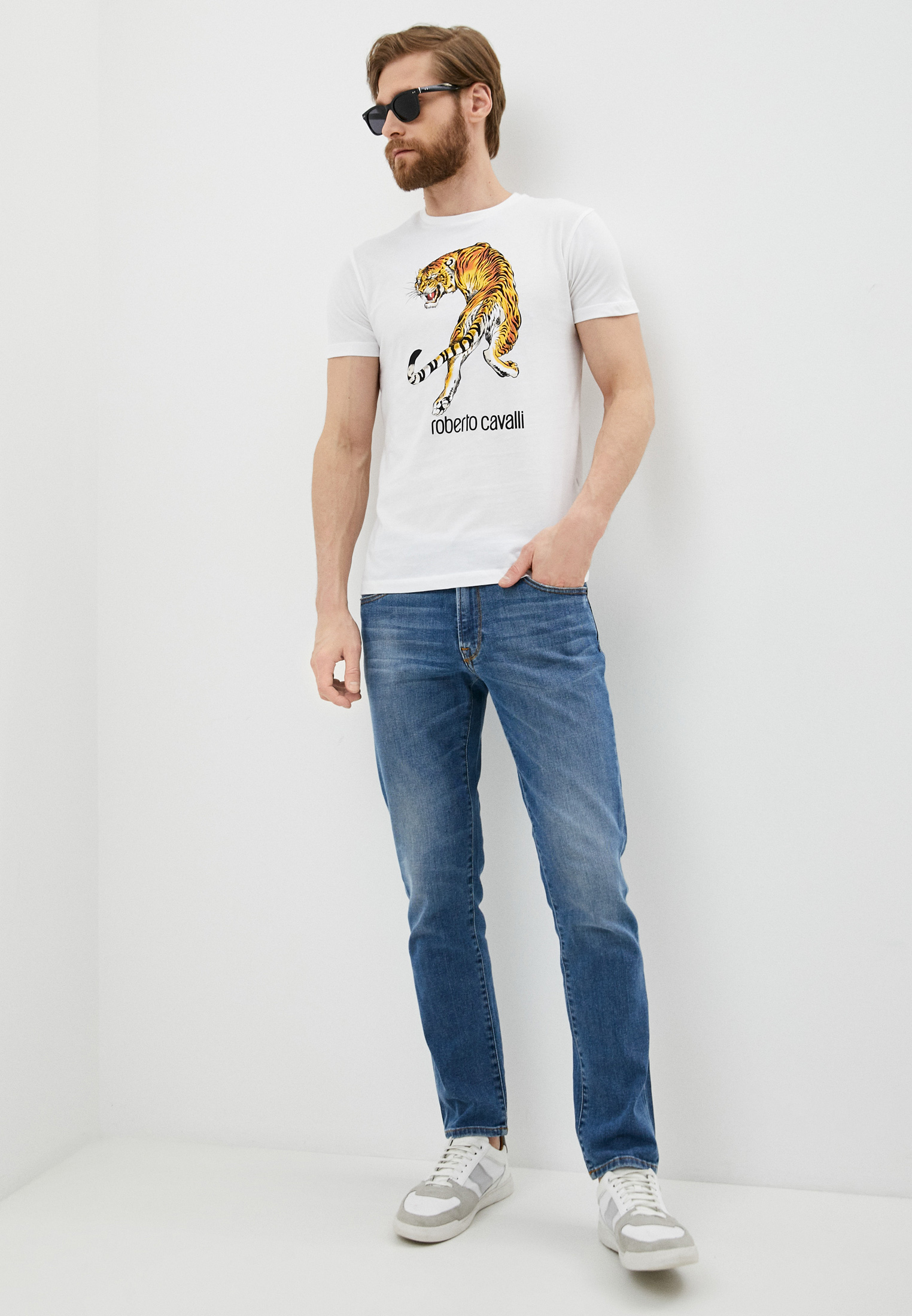 Мужская футболка Roberto Cavalli (Роберто Кавалли) HST61DA0270: изображение 3