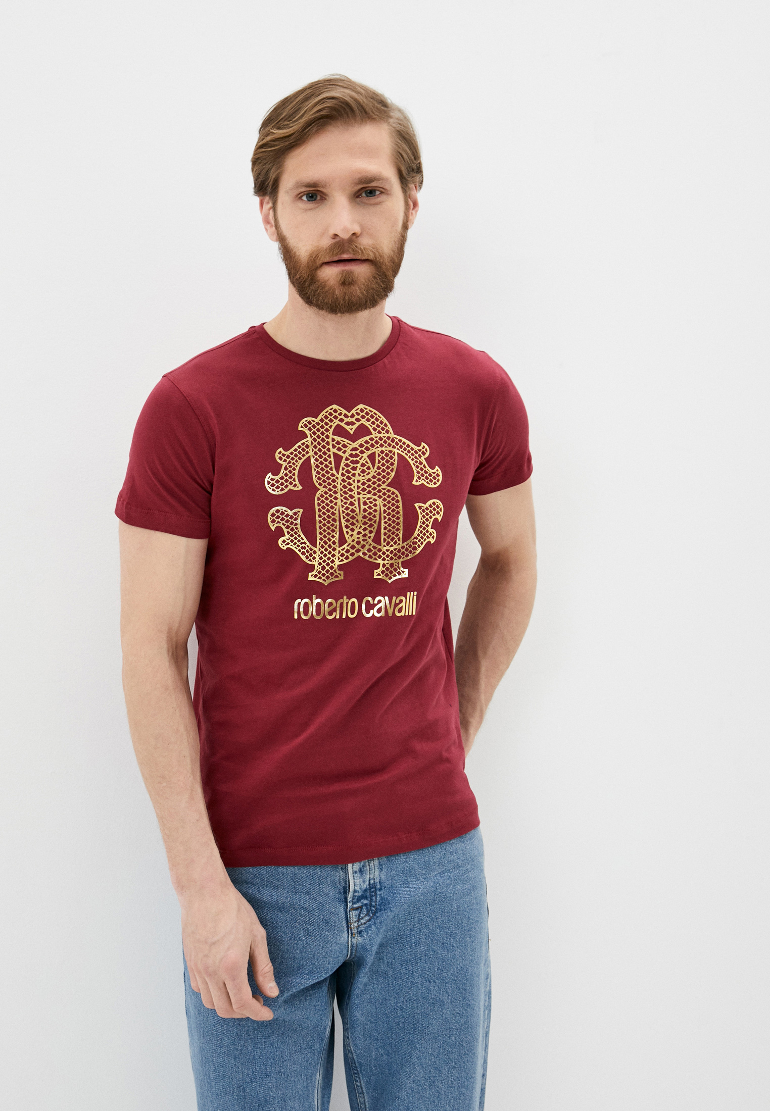 Мужская футболка Roberto Cavalli (Роберто Кавалли) HST62EA0270: изображение 1