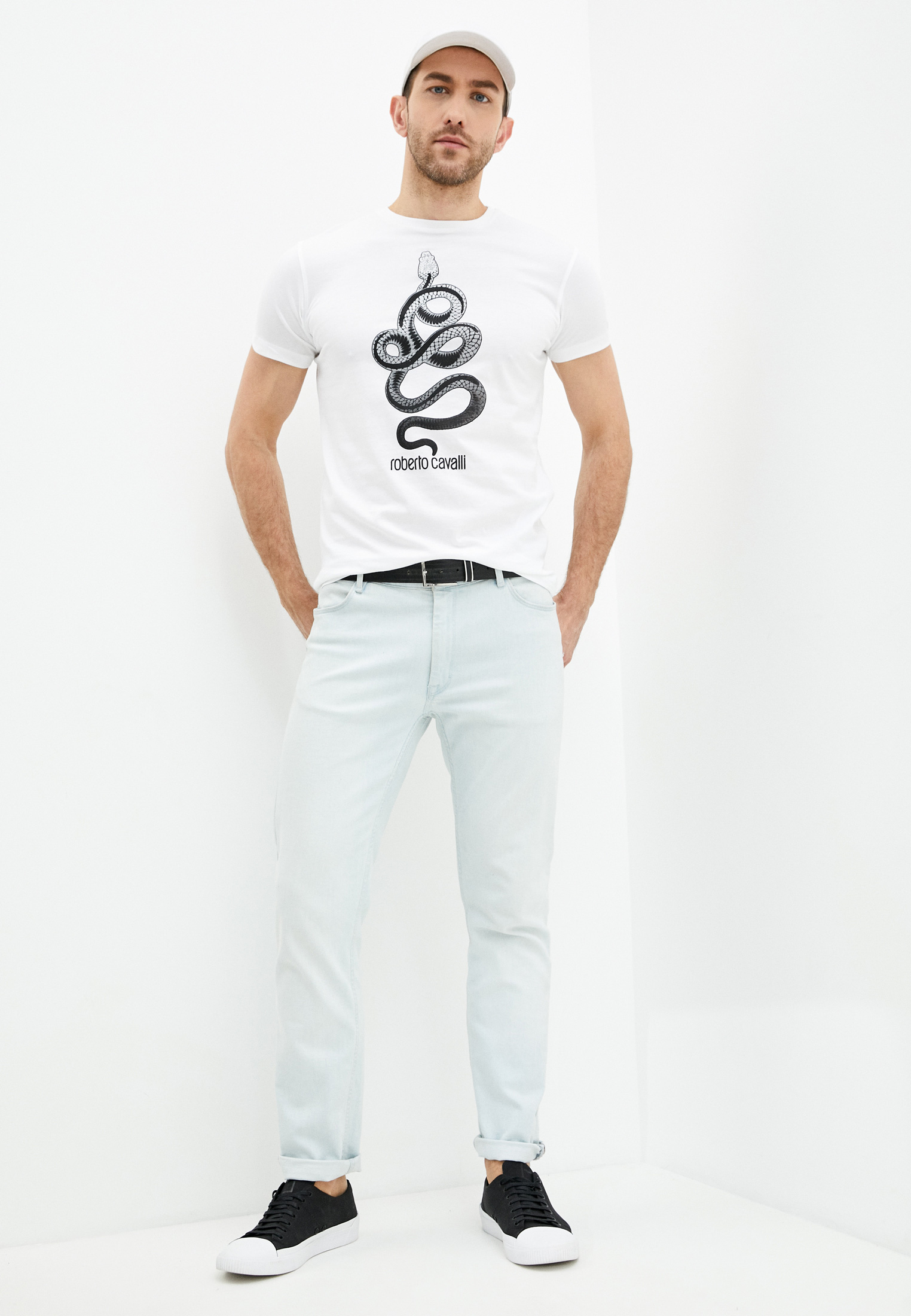 Мужская футболка Roberto Cavalli (Роберто Кавалли) HST64DA0270: изображение 3