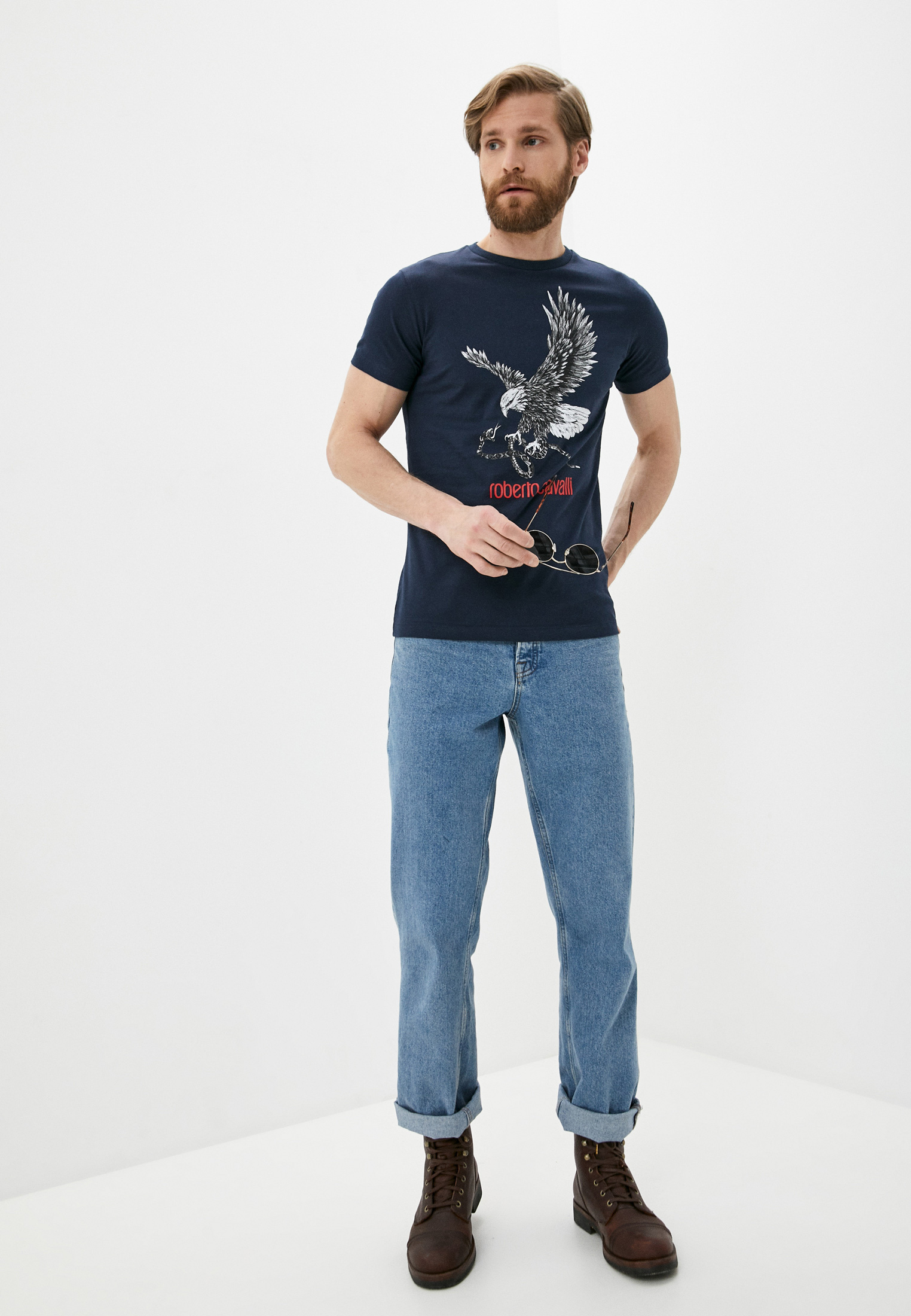 Мужская футболка Roberto Cavalli (Роберто Кавалли) HST65EA0270: изображение 8