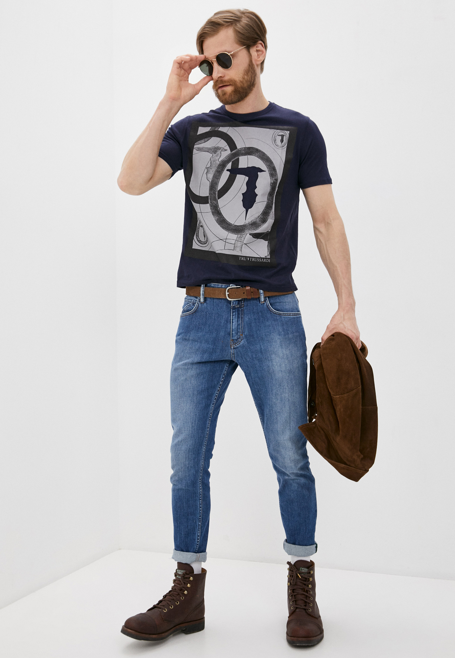 Мужская футболка Tru Trussardi (Тру Труссарди) 32T001611T004448: изображение 3