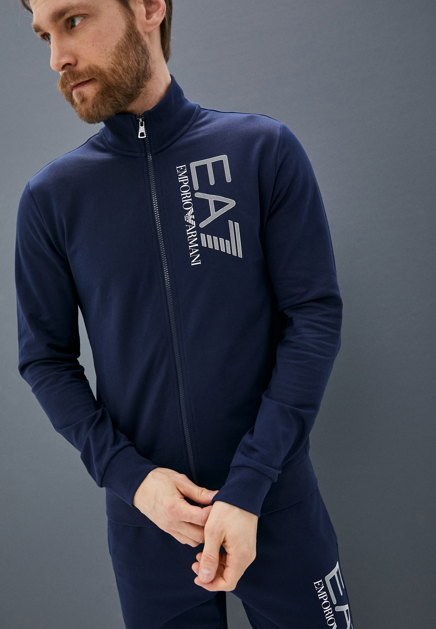 Ea7 Emporio Armani костюм спортивный мужской синий