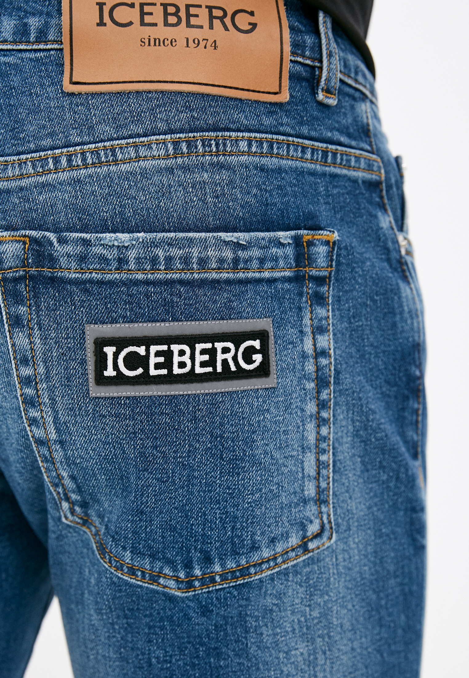 Мужские зауженные джинсы Iceberg (Айсберг) I1P2SL16008: изображение 5