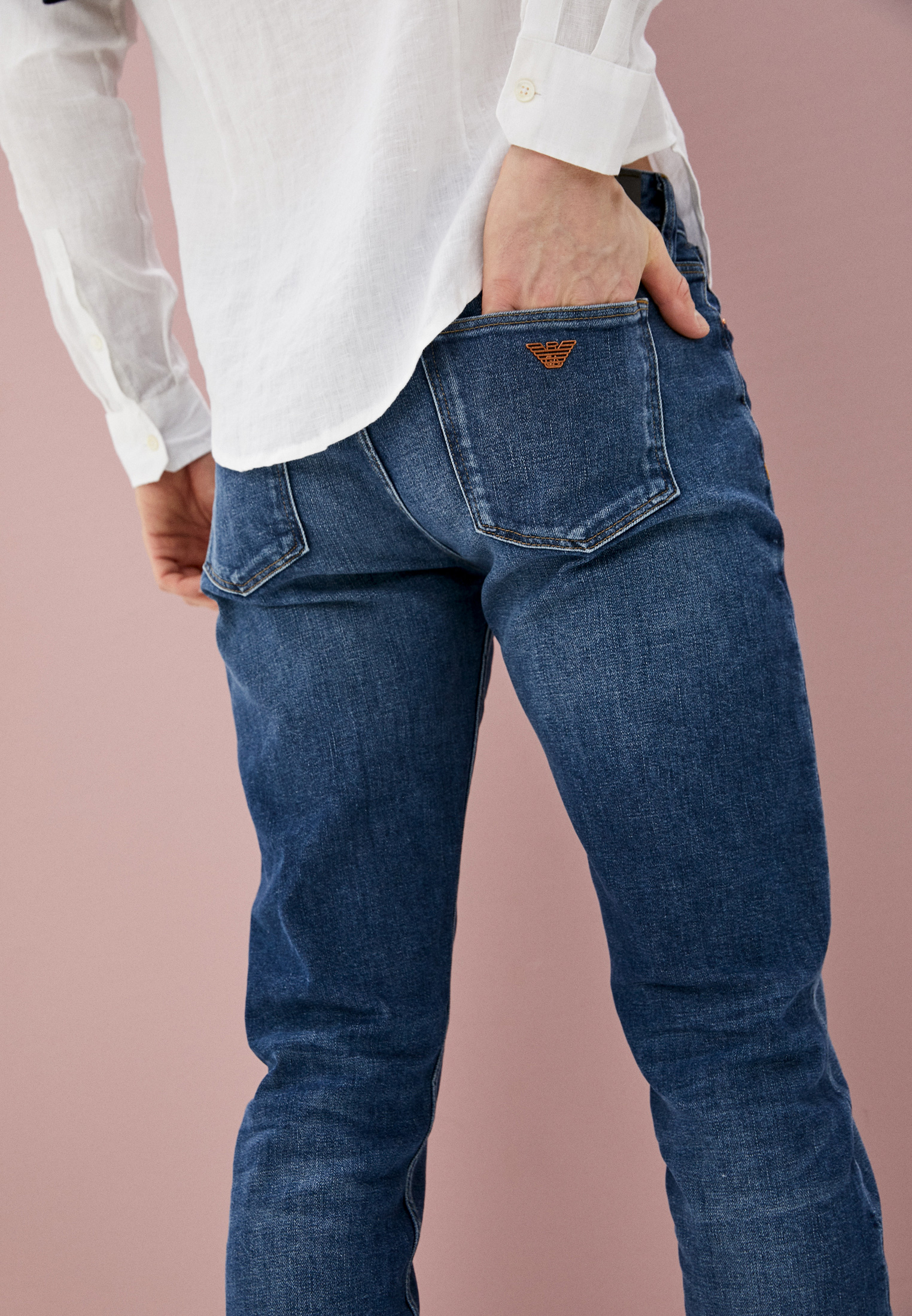 Мужские зауженные джинсы Emporio Armani (Эмпорио Армани) 3K1J751DY0Z: изображение 2