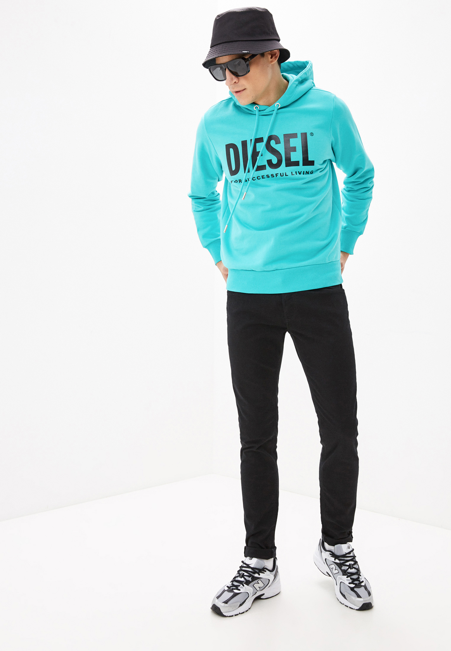 Мужские зауженные джинсы Diesel (Дизель) 00S7VG069EI: изображение 6