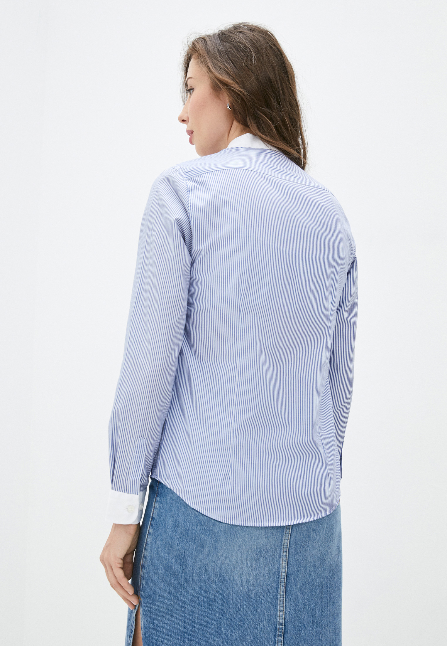 Женские рубашки с длинным рукавом JIMMY SANDERS (Джимми Сандерс) 19S SHW4024 BLUE: изображение 3