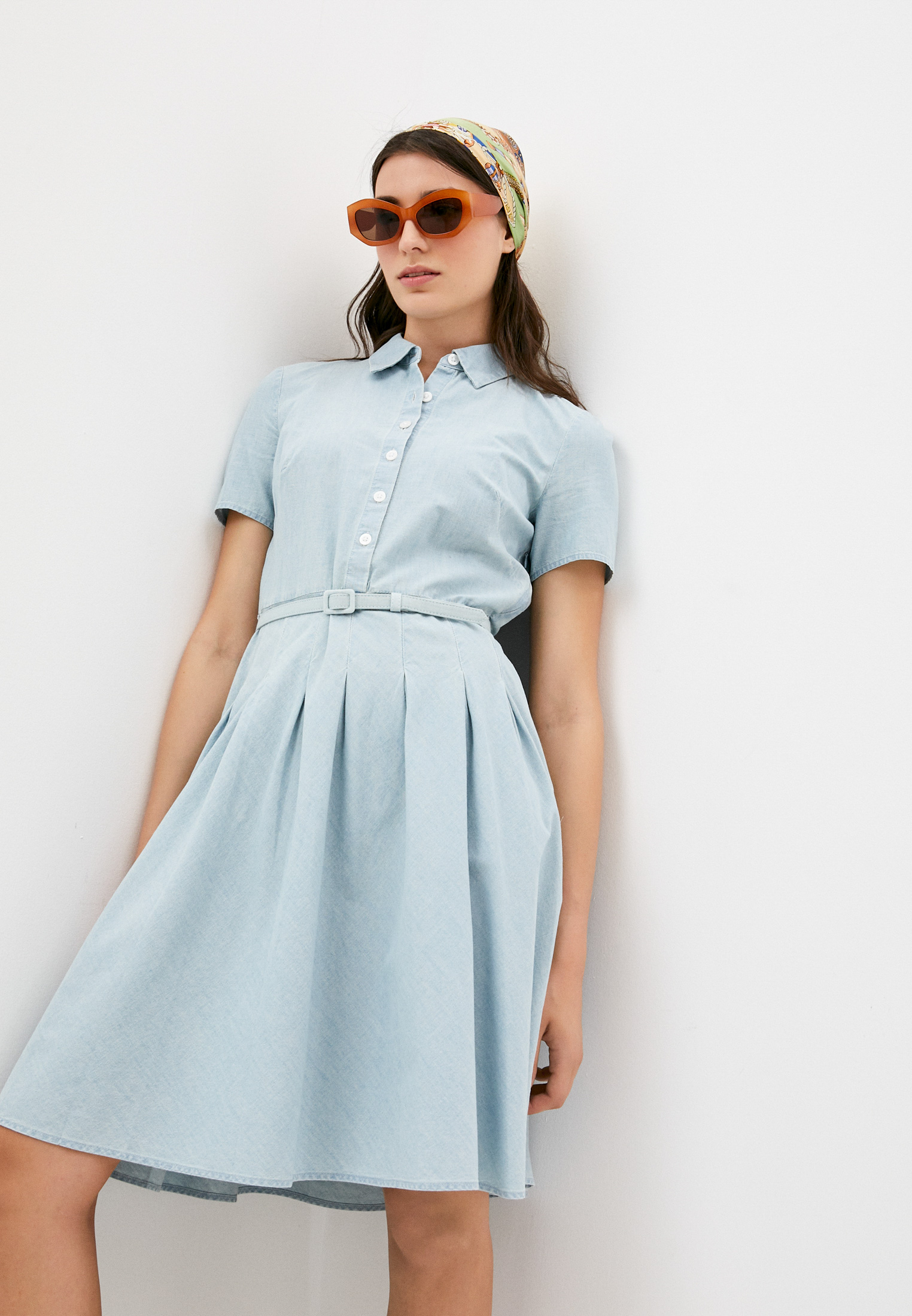 ralph lauren powder blue dress