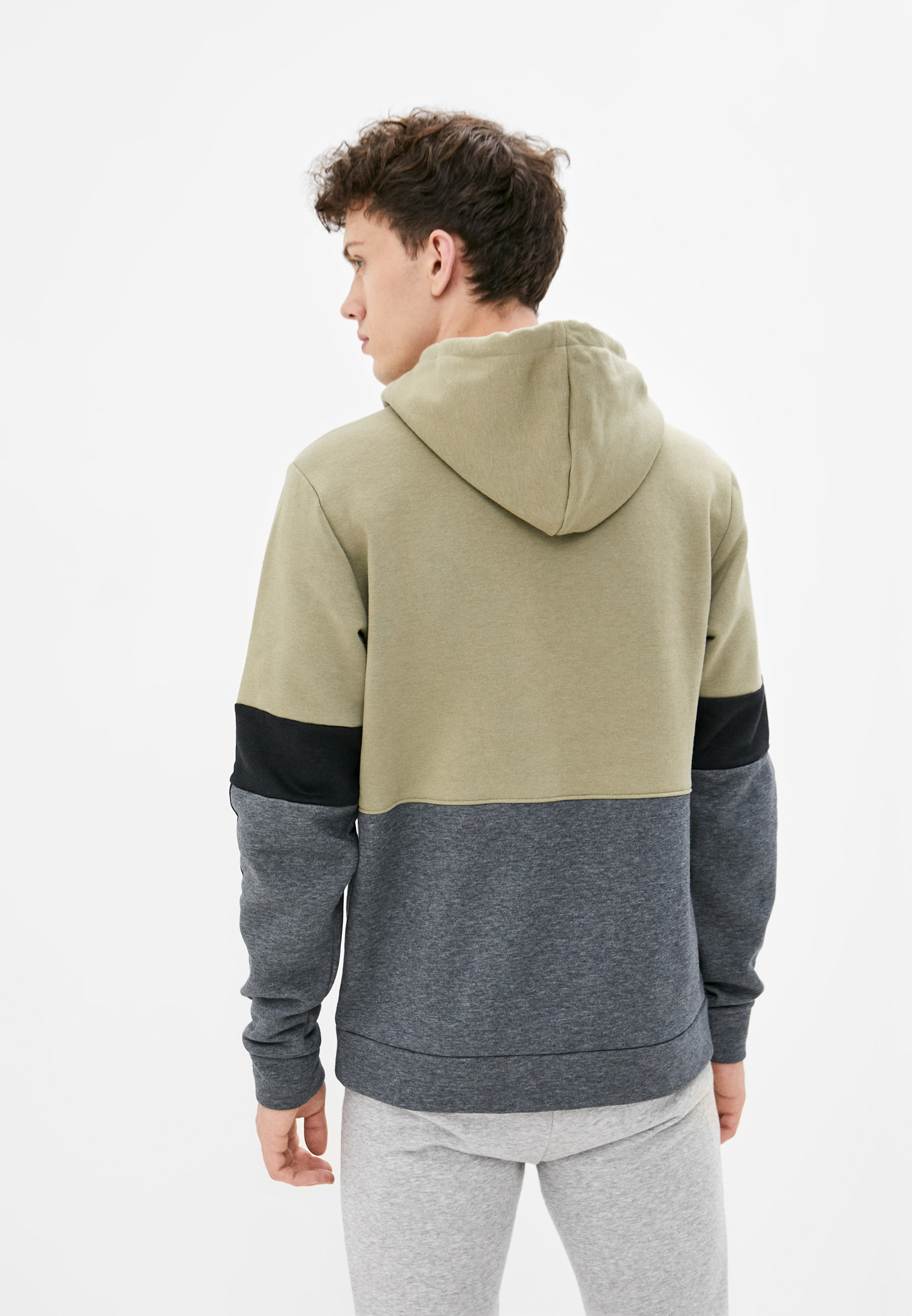 adidas Essentials Fleece Colorblock Sweatshirt - Green | GV5241 | adidas US
